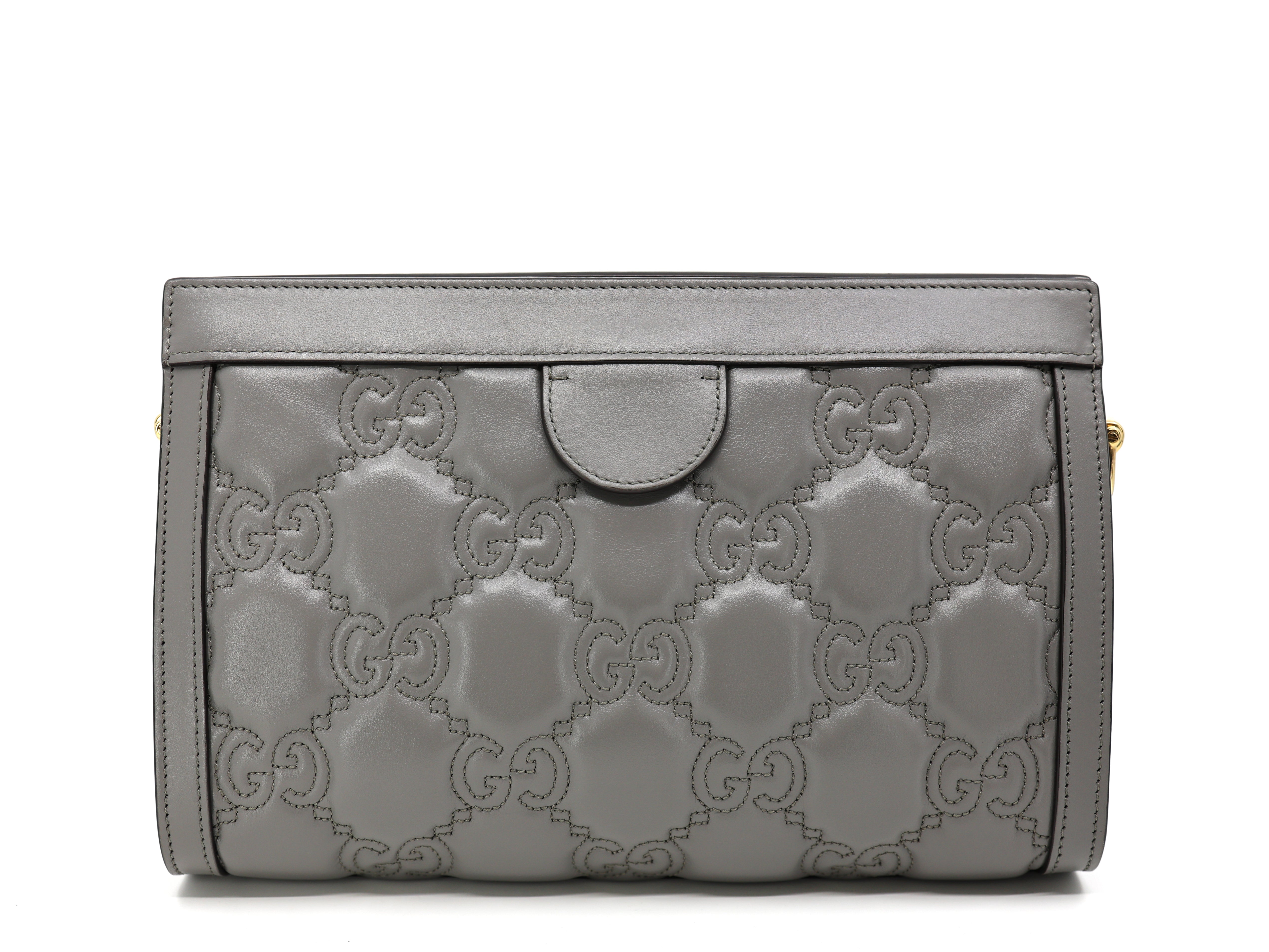 Gucci Calfskin GG Matelasse Small Slim Chain Shoulder Bag