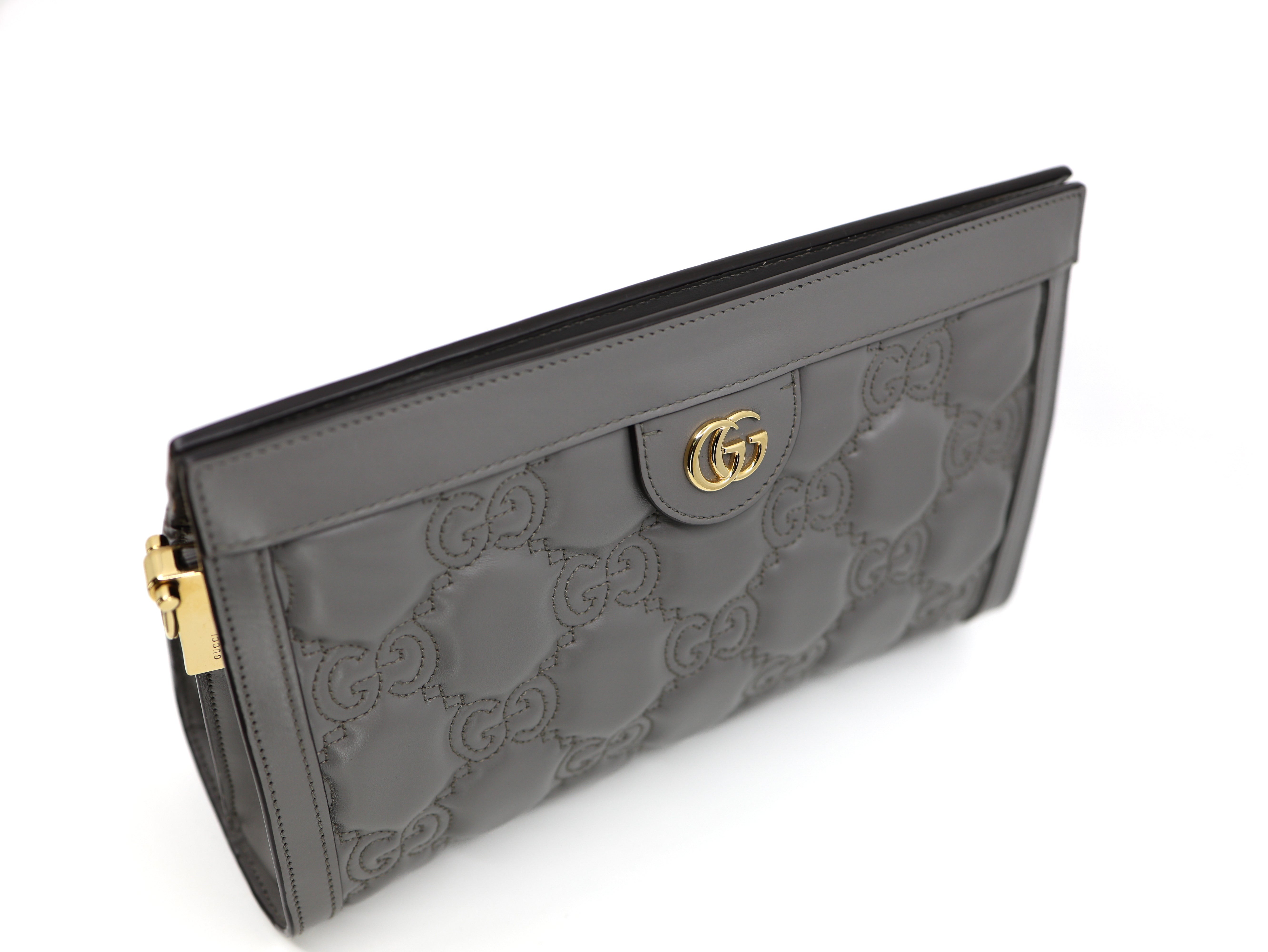 Gucci Calfskin GG Matelasse Small Slim Chain Shoulder Bag