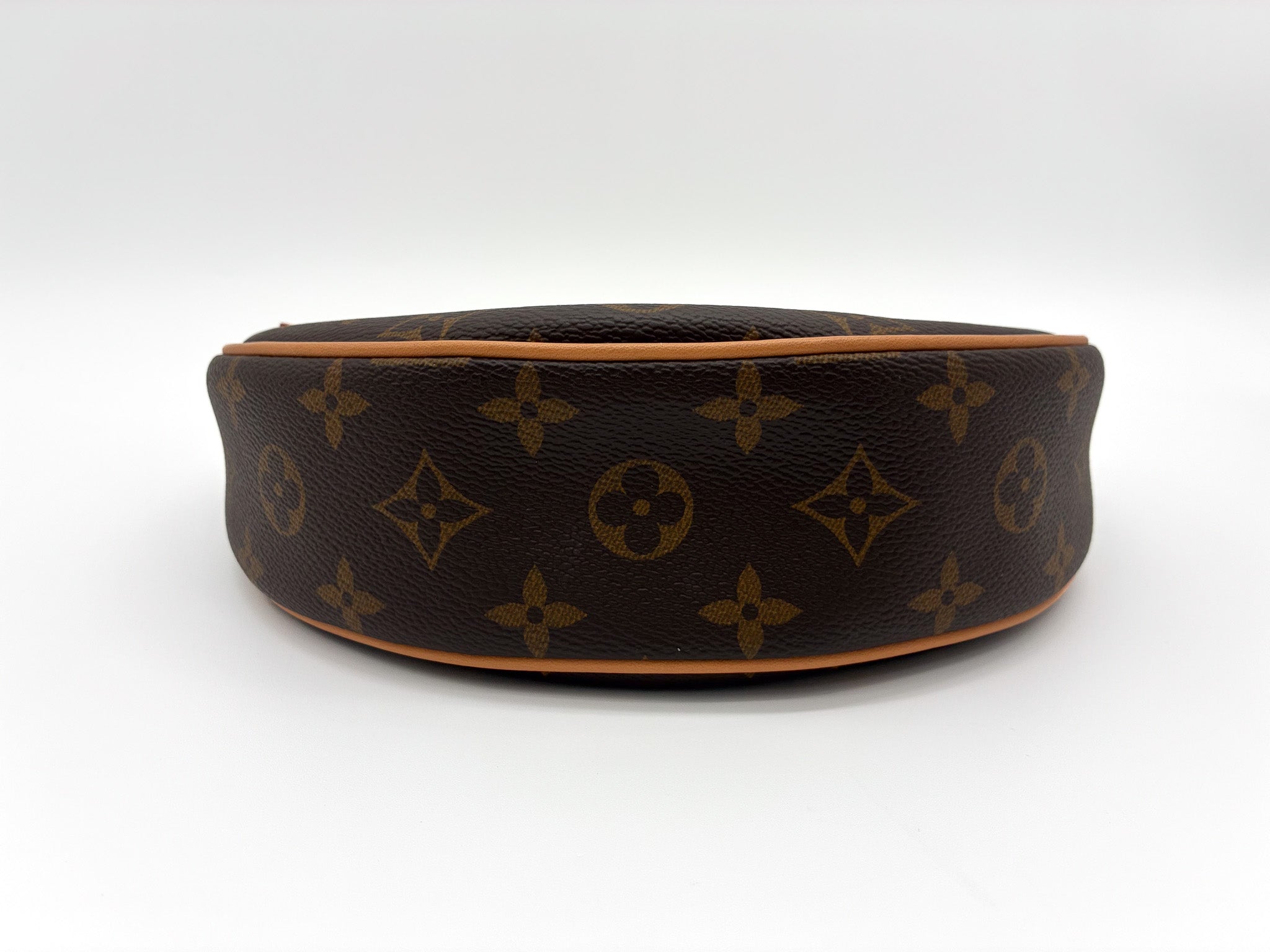 LV Loop Handbag Monogram Canvas Vacheta Leather Trim