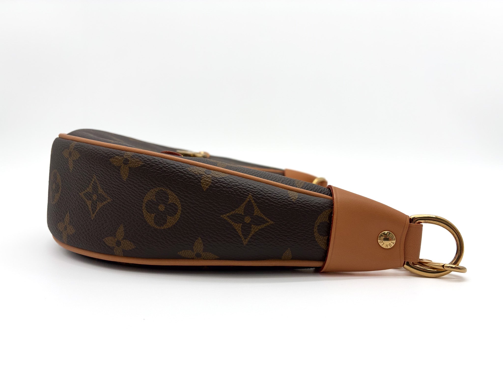LV Loop Handbag Monogram Canvas Vacheta Leather Trim