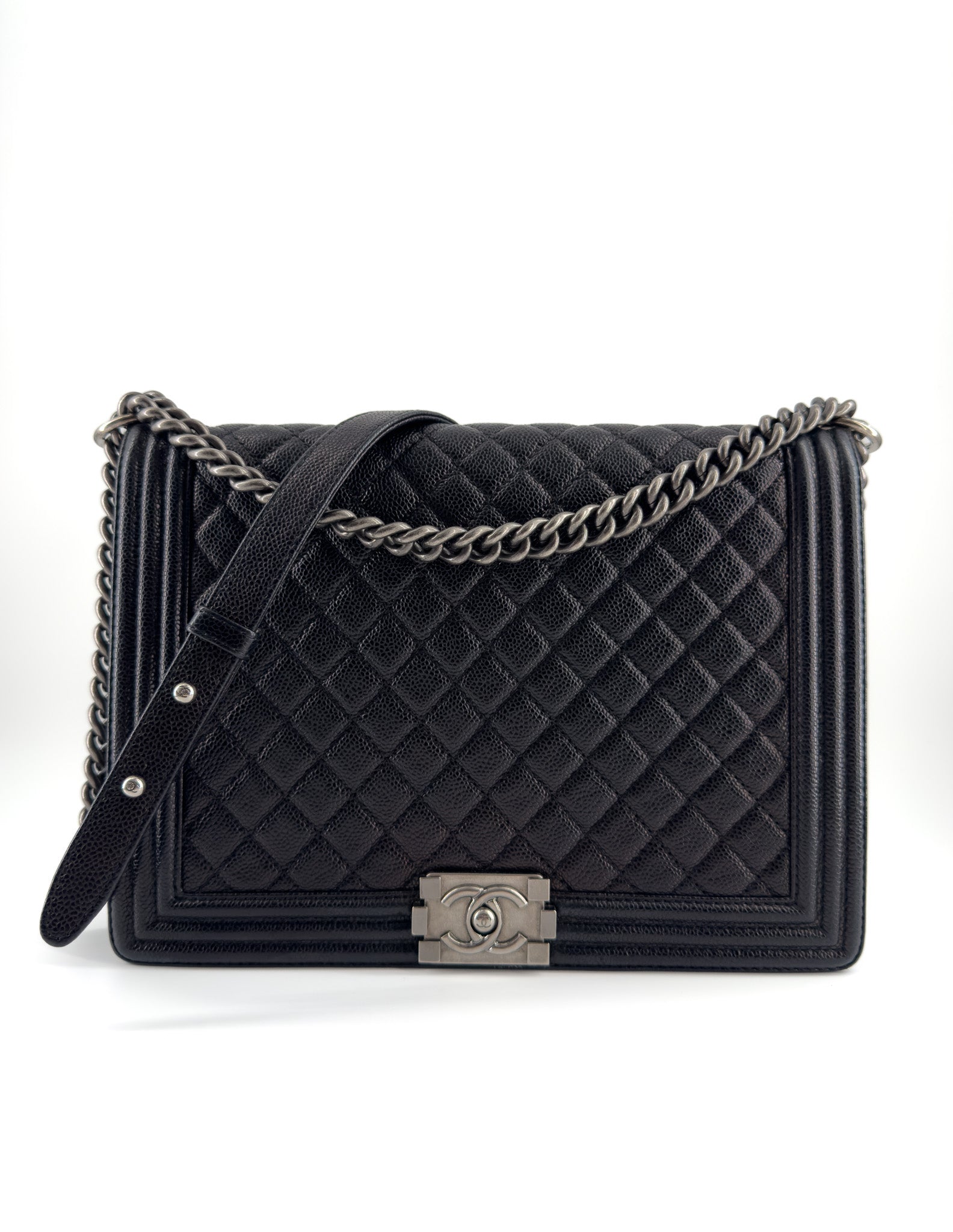 Chanel Caviar Quilted Large Boy Flap Black