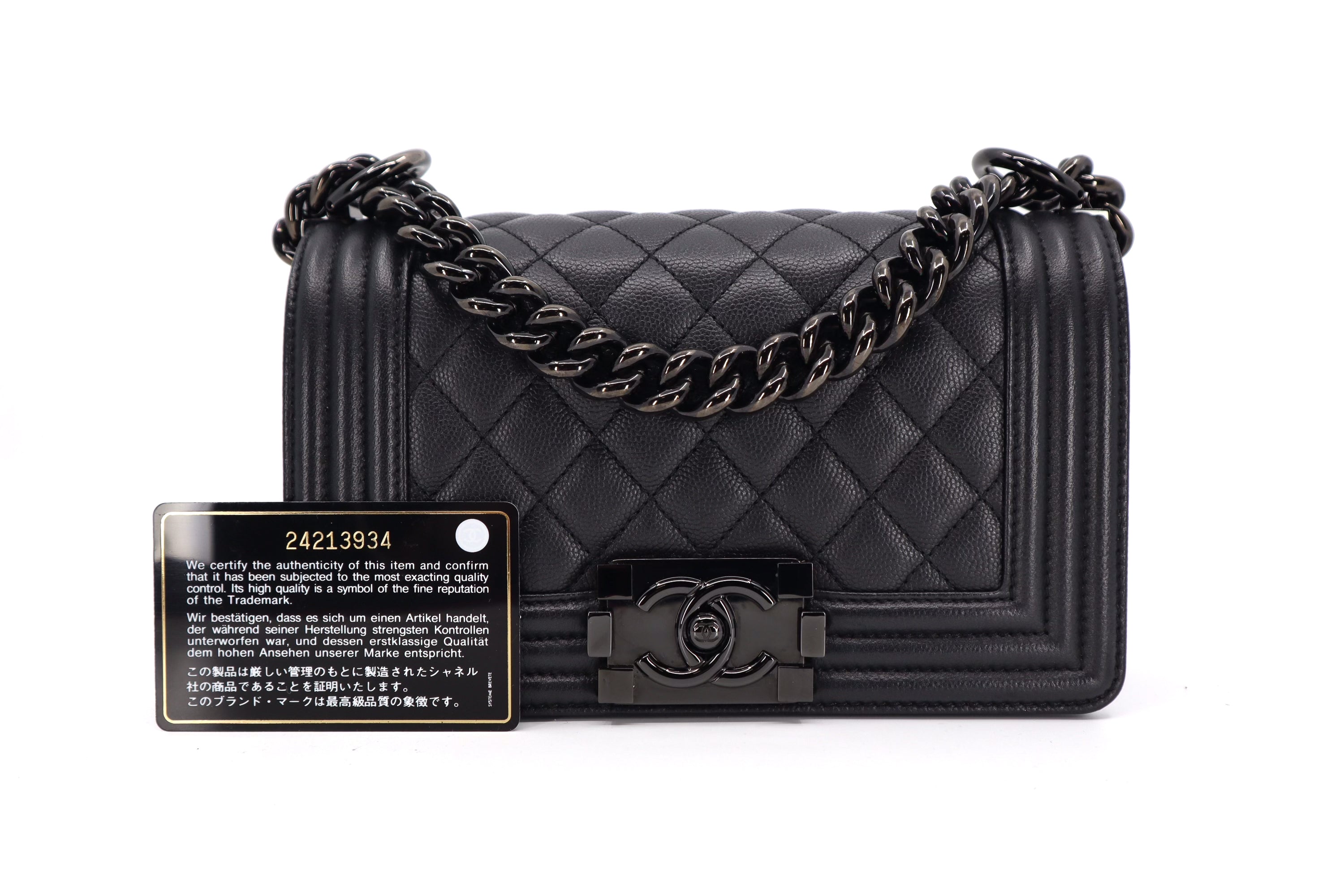 Chanel Boy Small Caviar So Black BHW