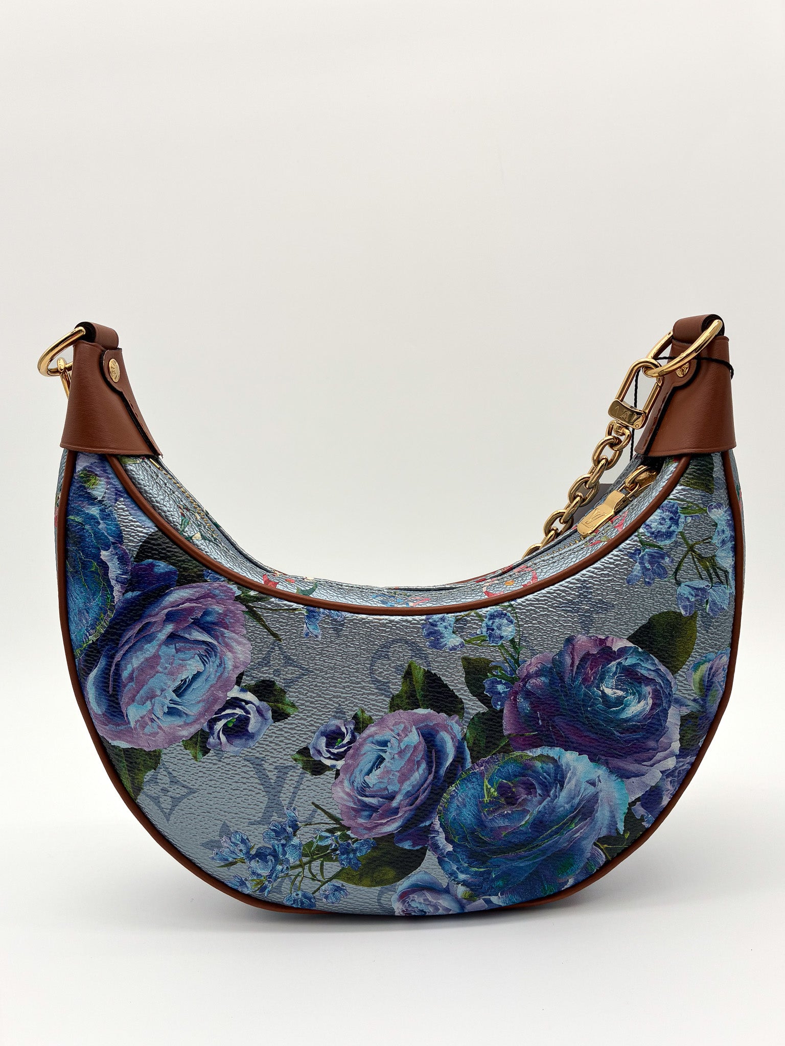 LOUIS VUITTON LV Garden Loop PM Blue Metallic Monogram