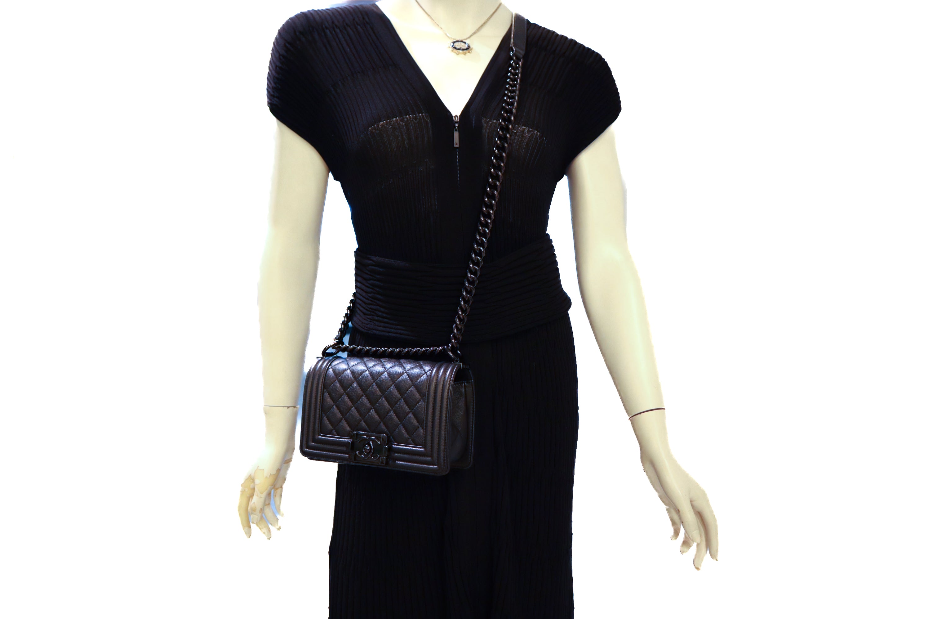 Chanel Boy Small Caviar So Black BHW