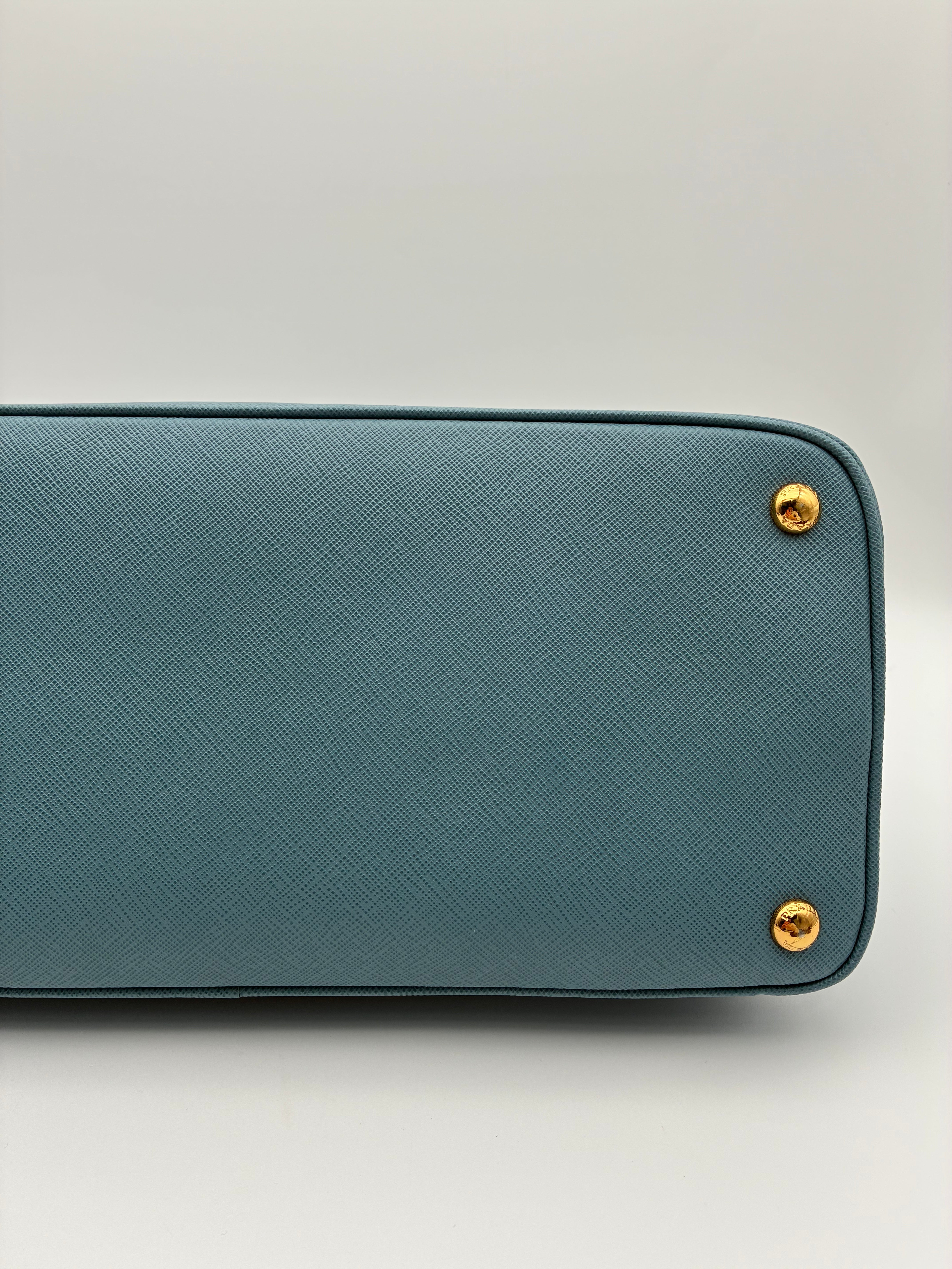 Prada Blue Saffiano Dome Tote