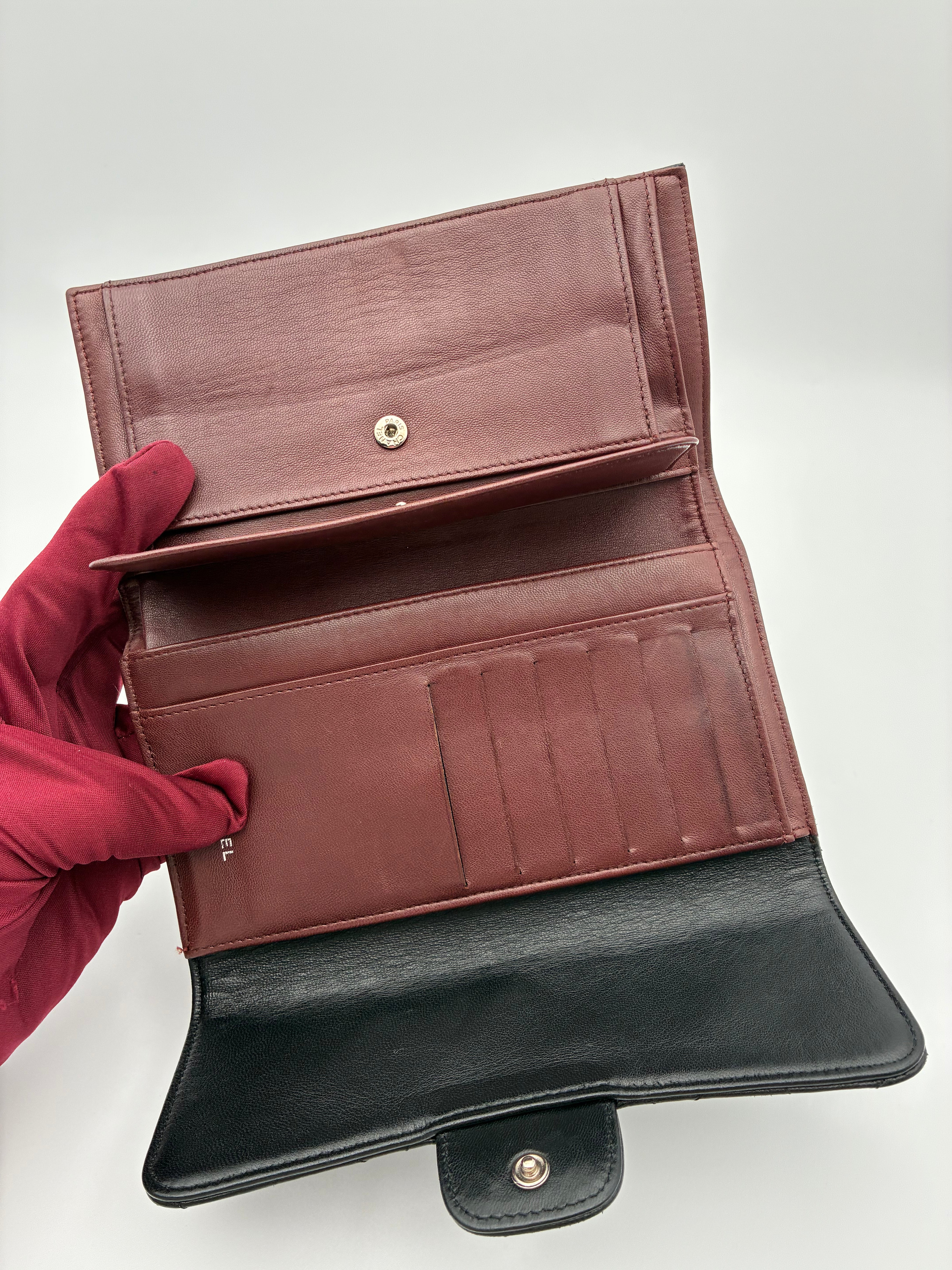 Chanel Long Wallet Flap Lambskin