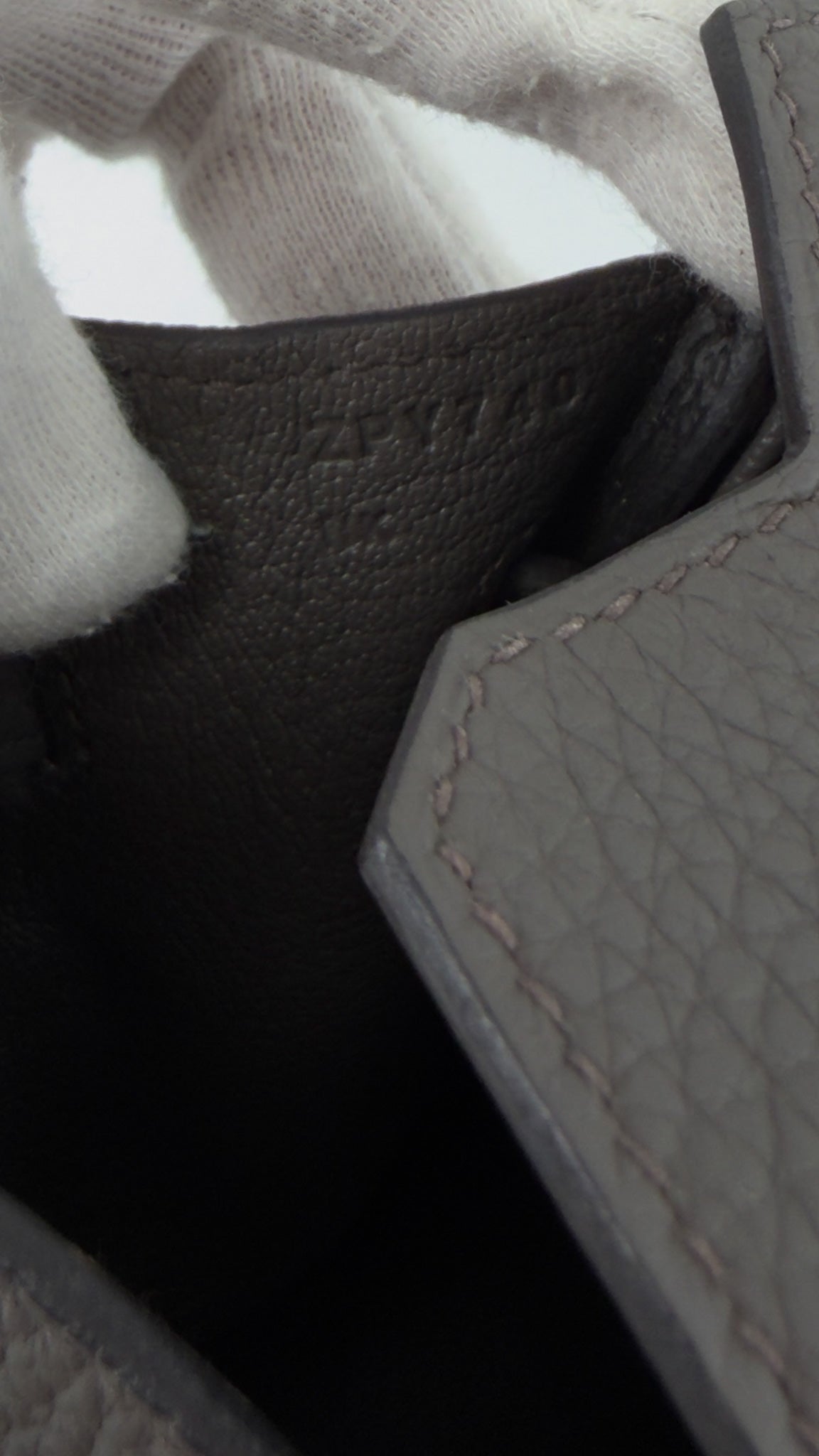 Hermes Togo Birkin 25 Etain