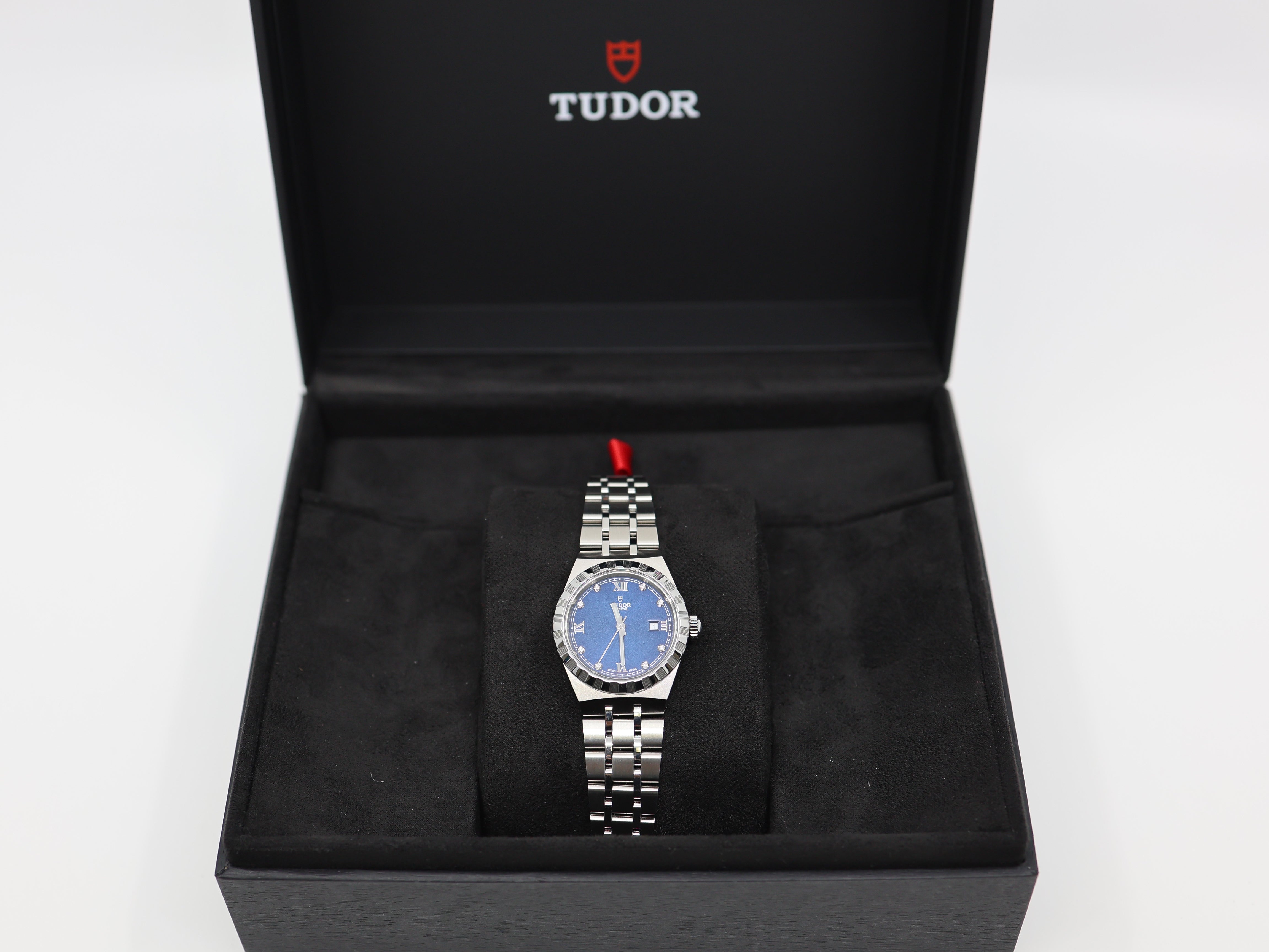Tudor Royal Diamond Blue Sunray Dial Ladies Watch