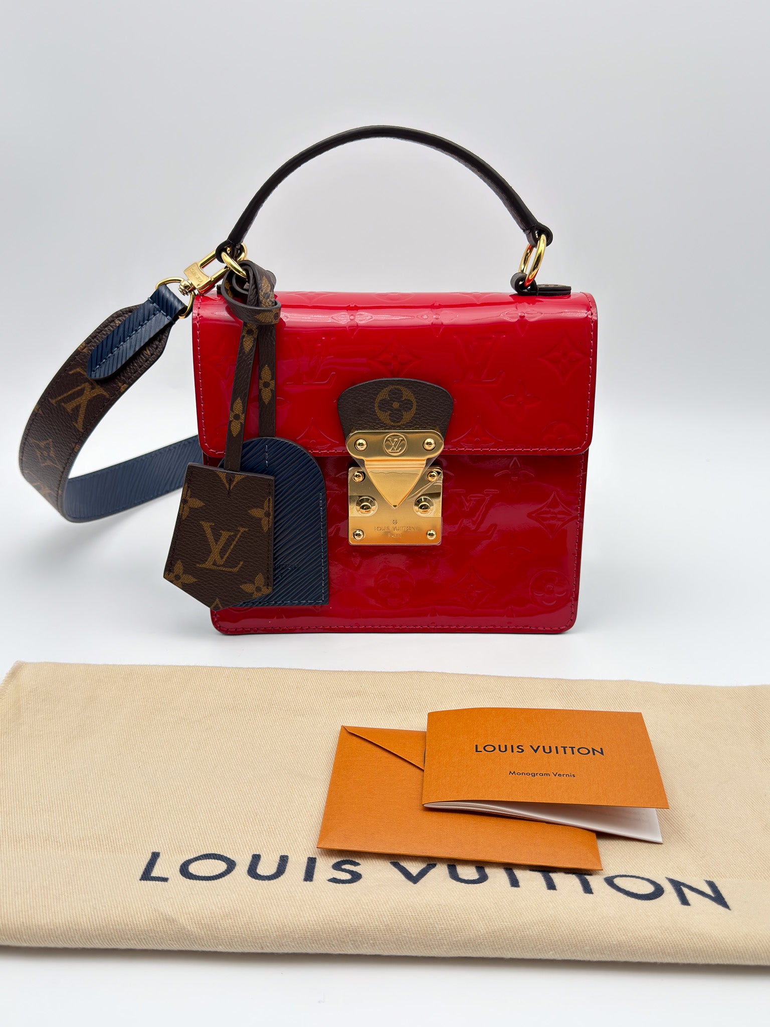 Louis Vuitton Vernis Epi Monogram Spring Street Scarlet