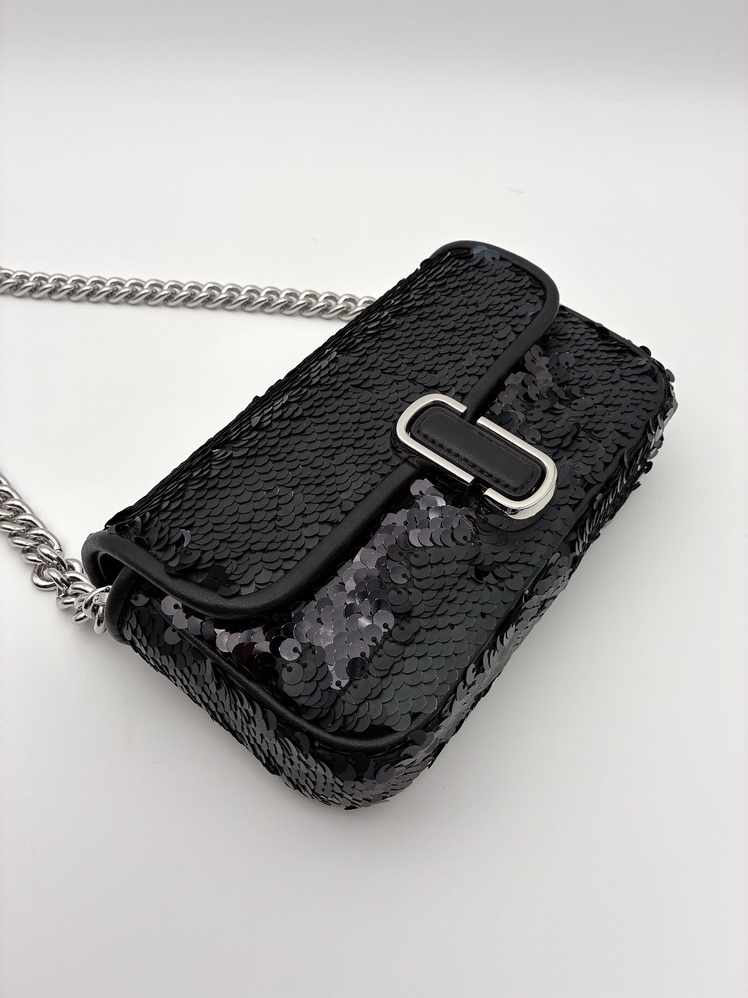 Marc Jacobs The Mini J Marc Shoulder Women's Black Sequined