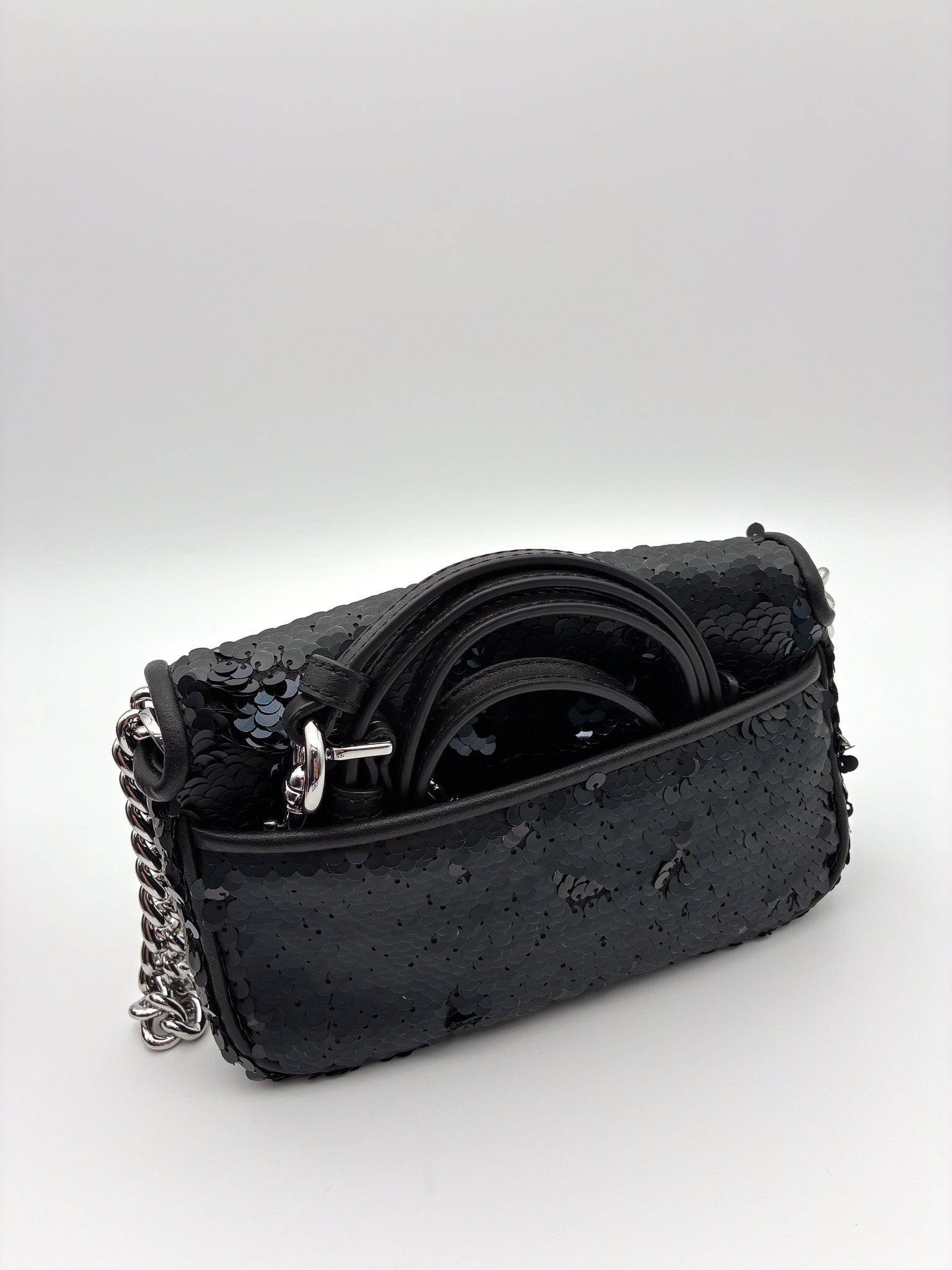 Marc Jacobs The Mini J Marc Shoulder Women's Black Sequined