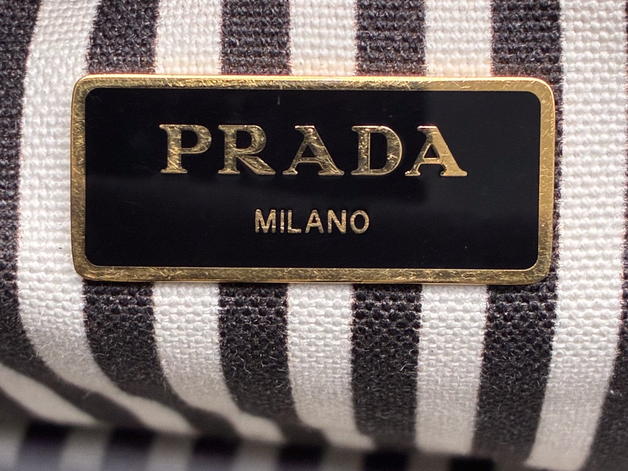 PRADA Small Canvas Canapa Logo Tote