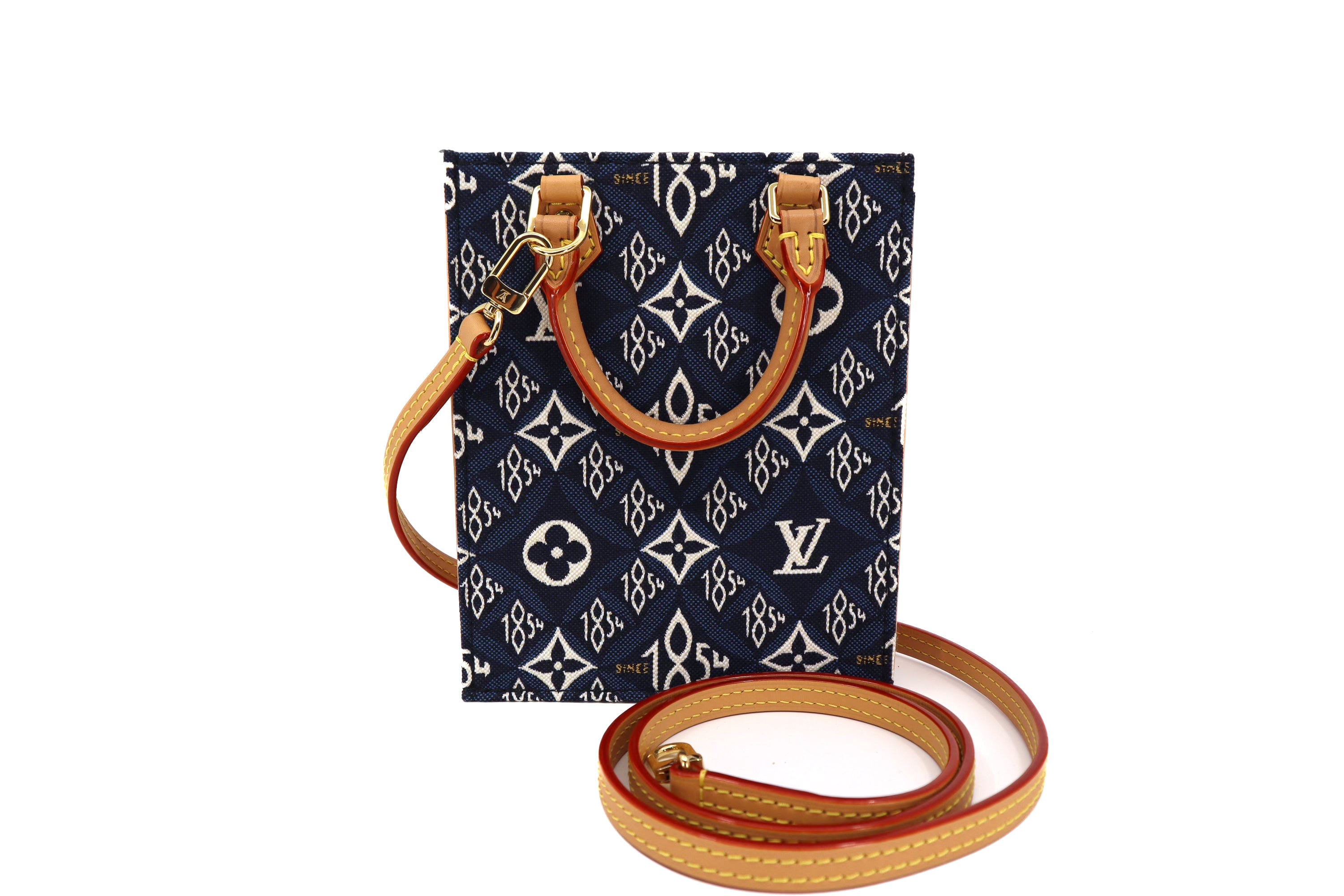Louis Vuitton Jacquard Since 1854 Petit Sac Plat Denim Blue