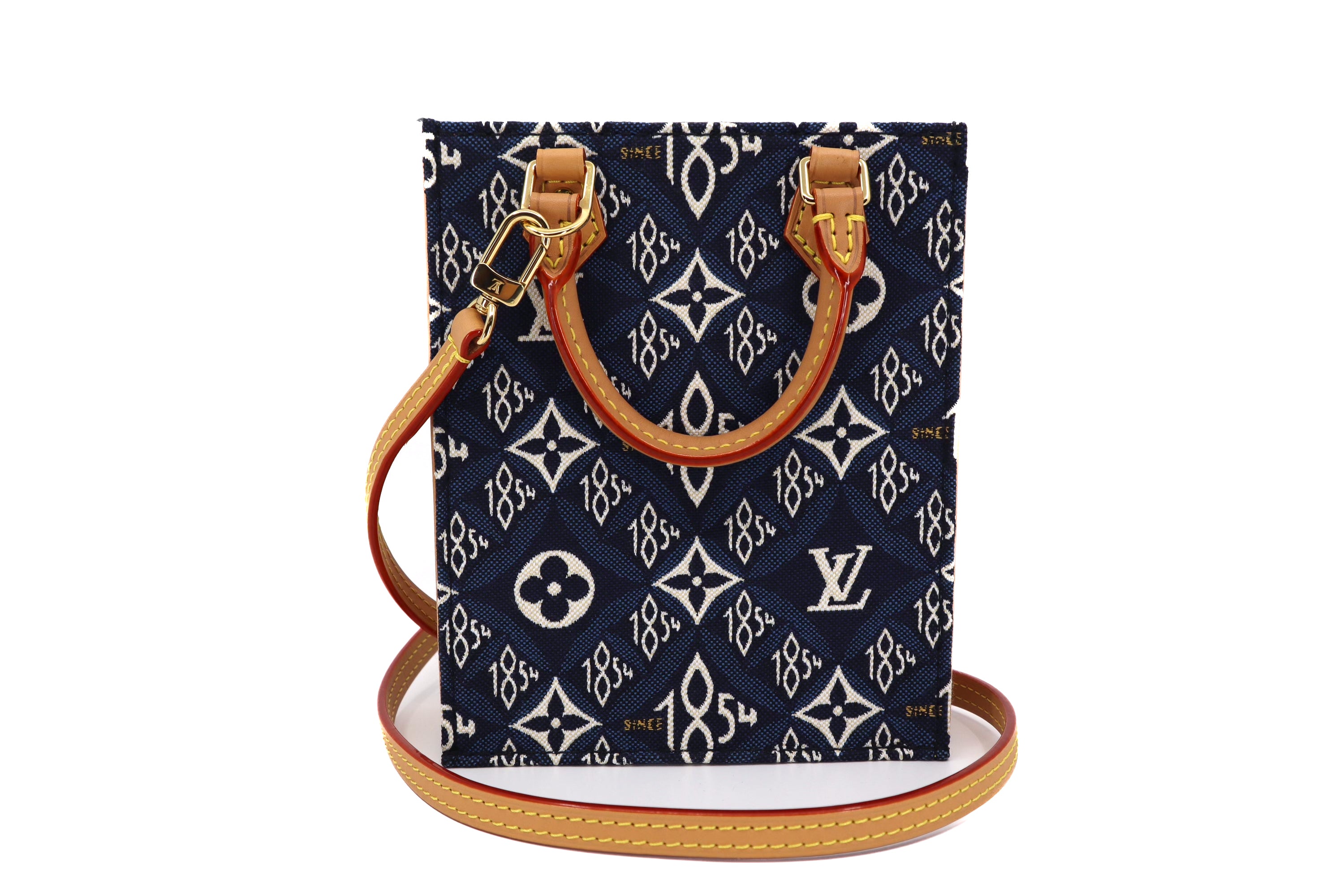 Louis Vuitton Jacquard Since 1854 Petit Sac Plat Denim Blue