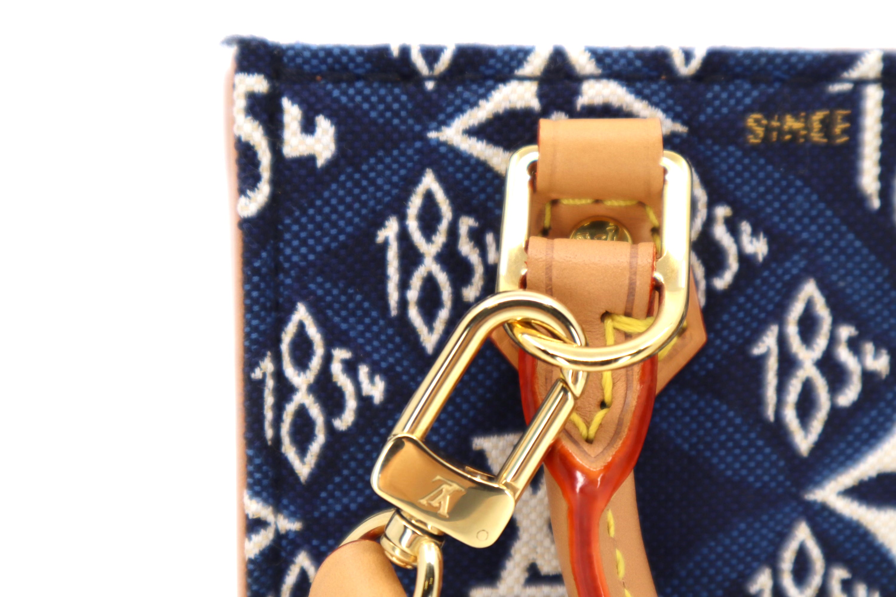 Louis Vuitton Jacquard Since 1854 Petit Sac Plat Denim Blue