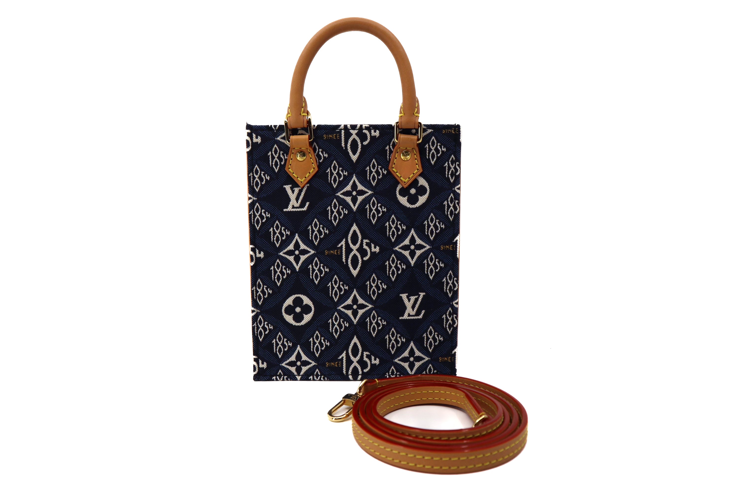 Louis Vuitton Jacquard Since 1854 Petit Sac Plat Denim Blue
