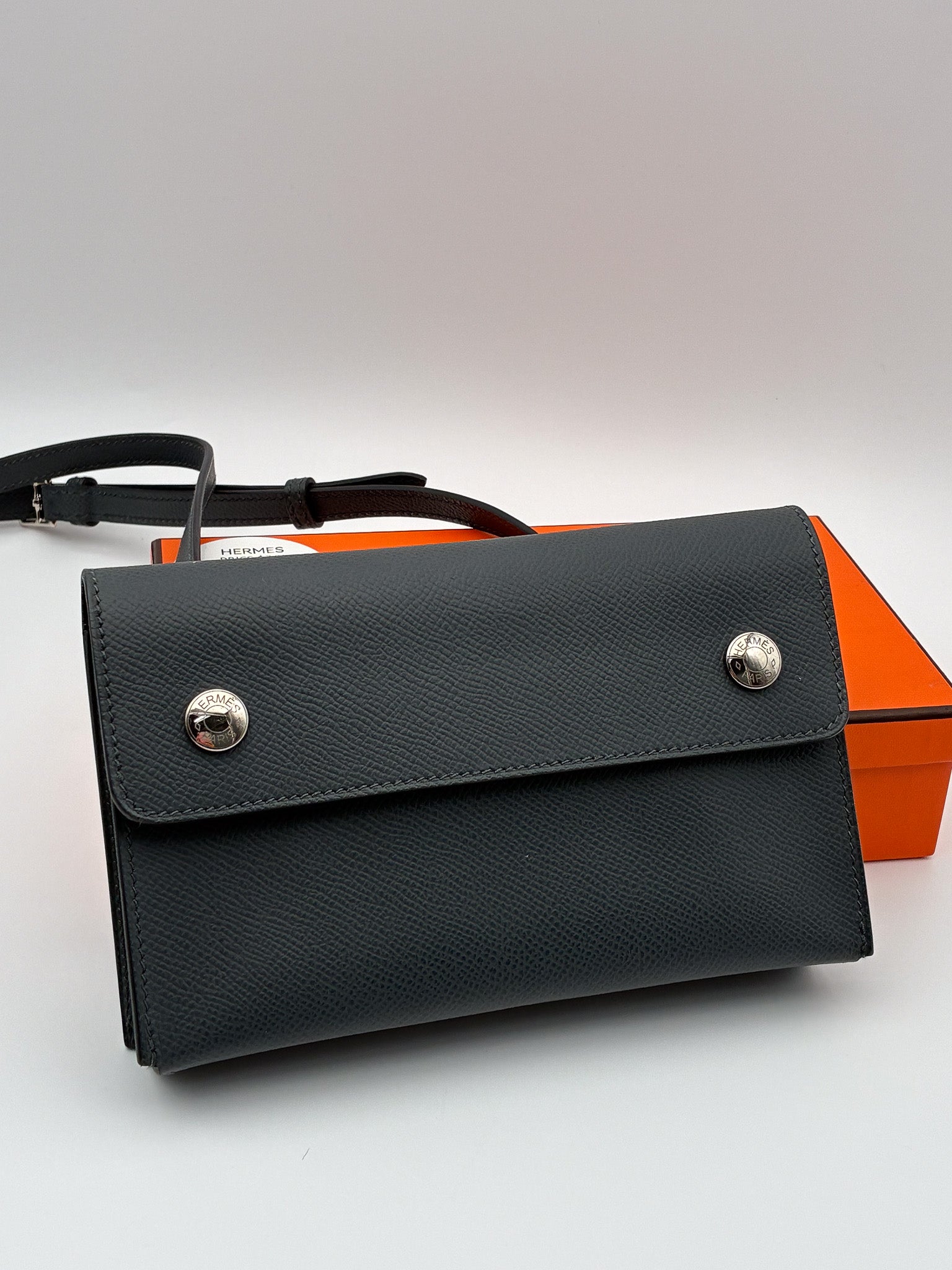 Hermes Epsom Hermesnap Wallet Gris Meyer