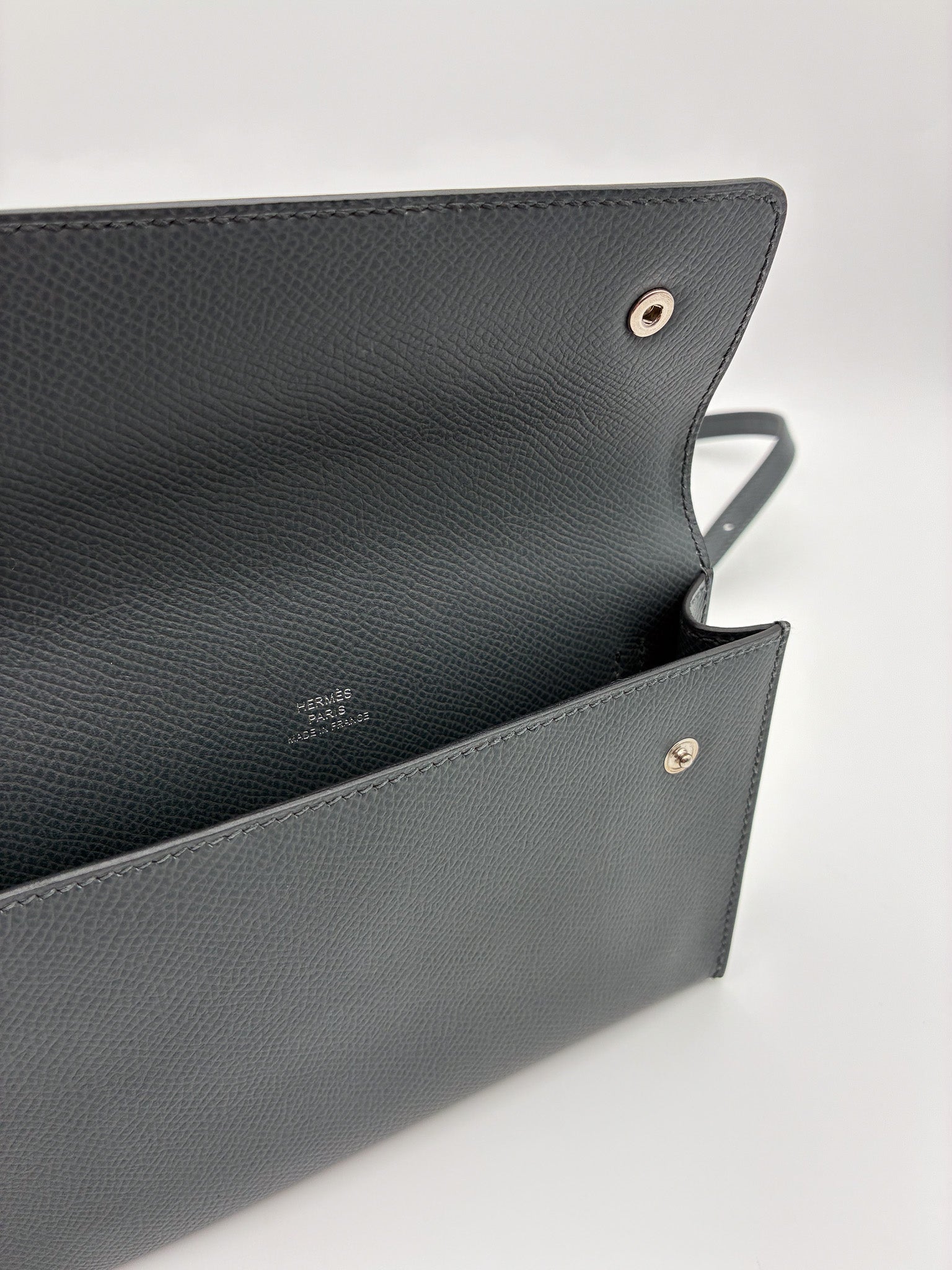 Hermes Epsom Hermesnap Wallet Gris Meyer