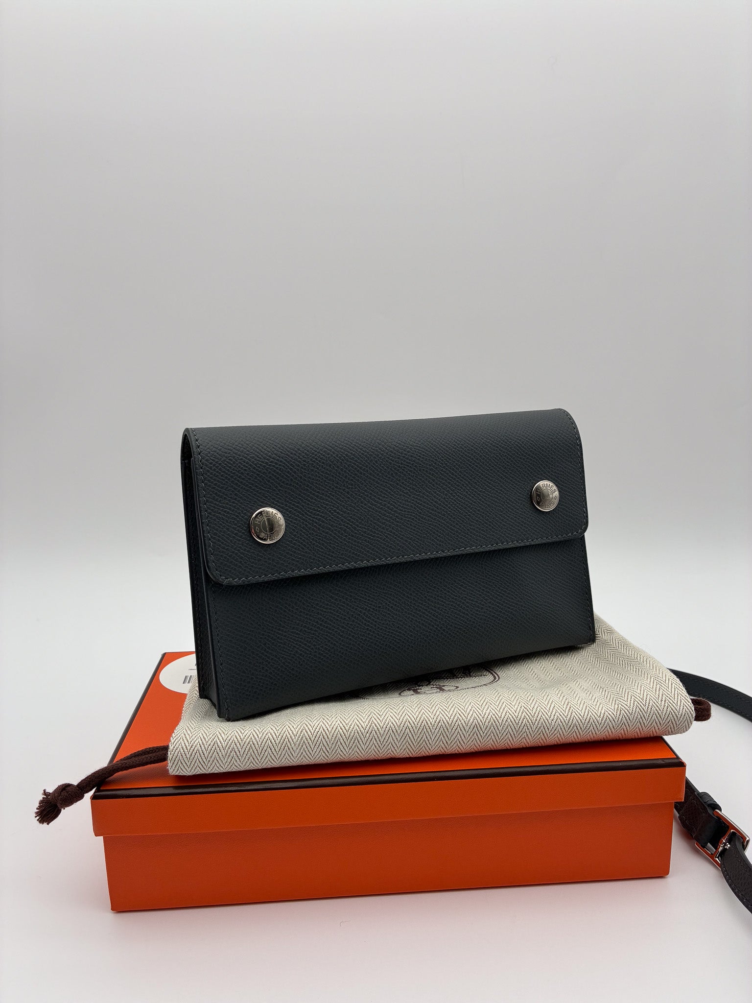Hermes Epsom Hermesnap Wallet Gris Meyer