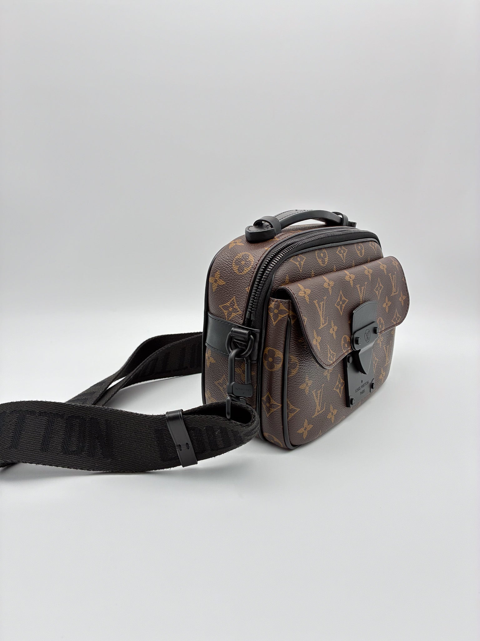 Louis Vuitton Monogram Macassar S Lock Messenger