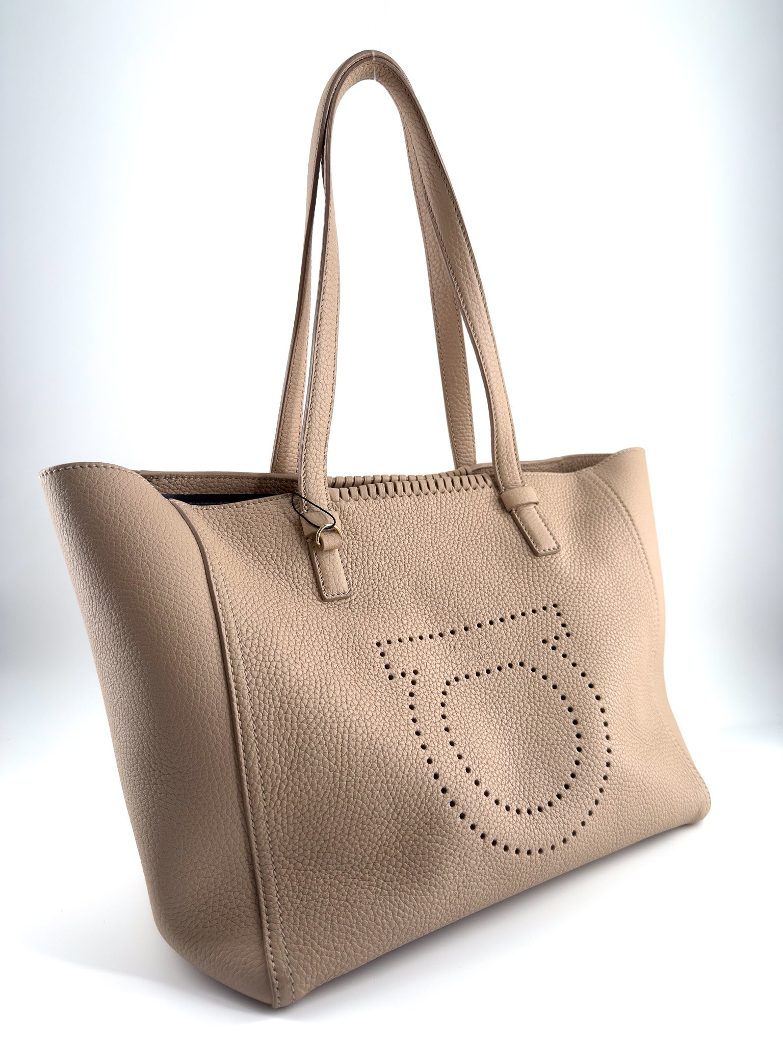 Ferragamo Marta perforated logo tote