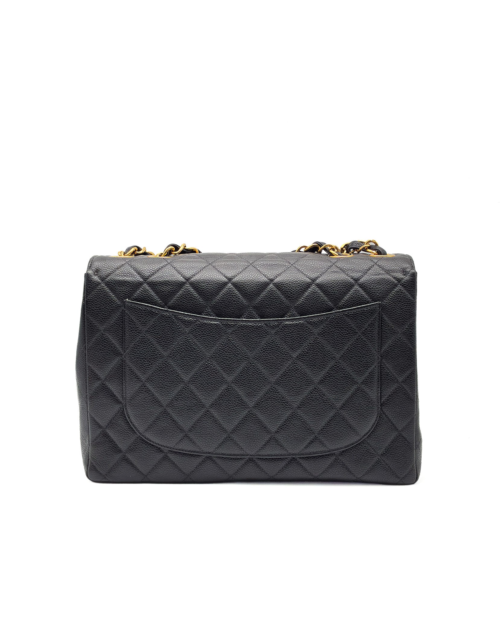 Chanel Jumbo Single Flap Caviar 24k GHW