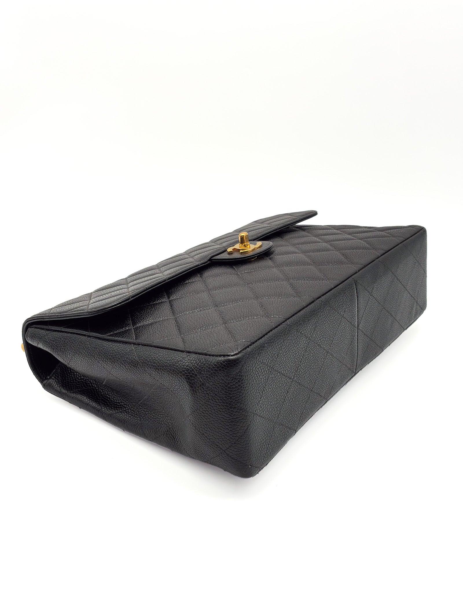 Chanel Jumbo Single Flap Caviar 24k GHW
