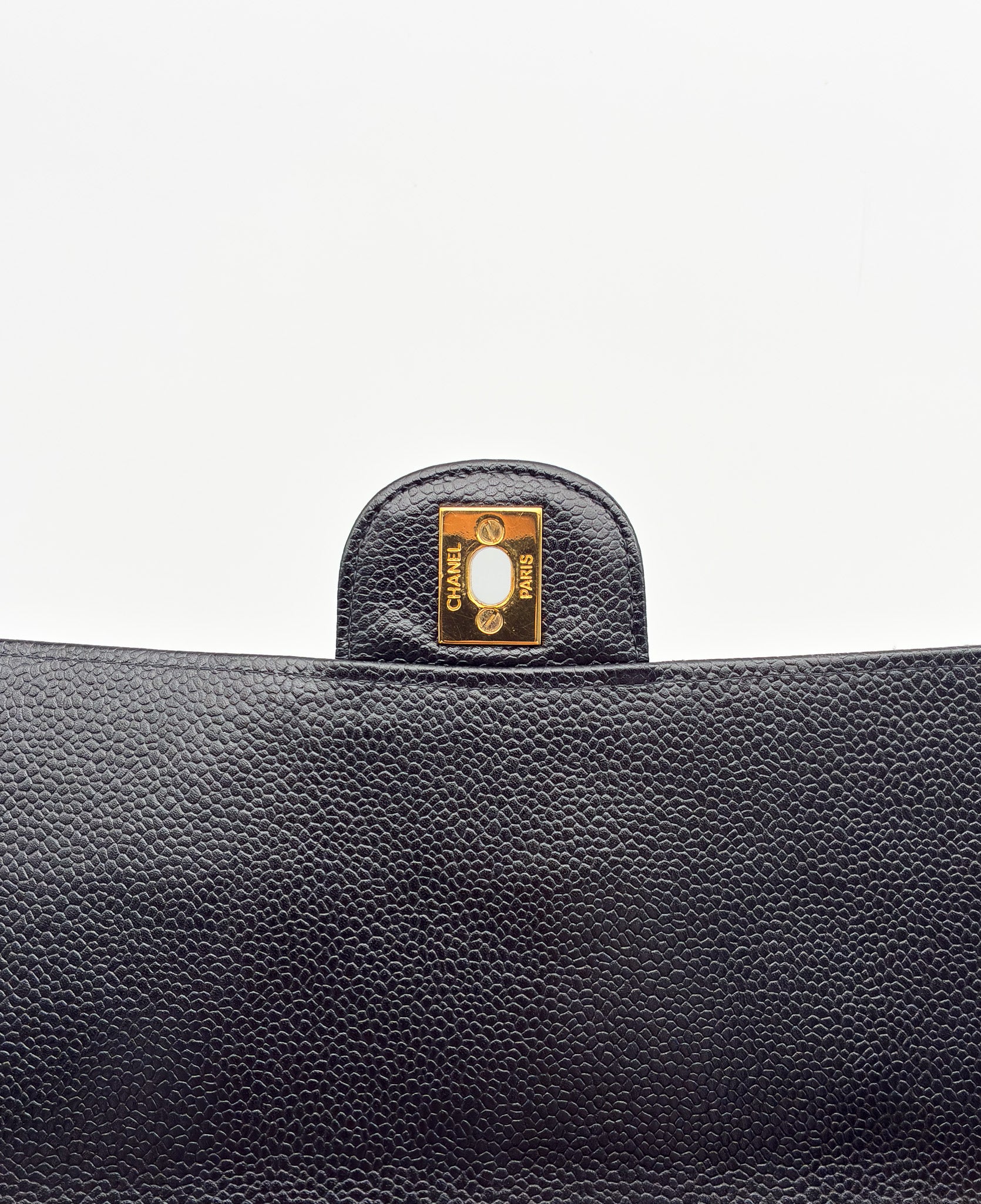 Chanel Jumbo Single Flap Caviar 24k GHW