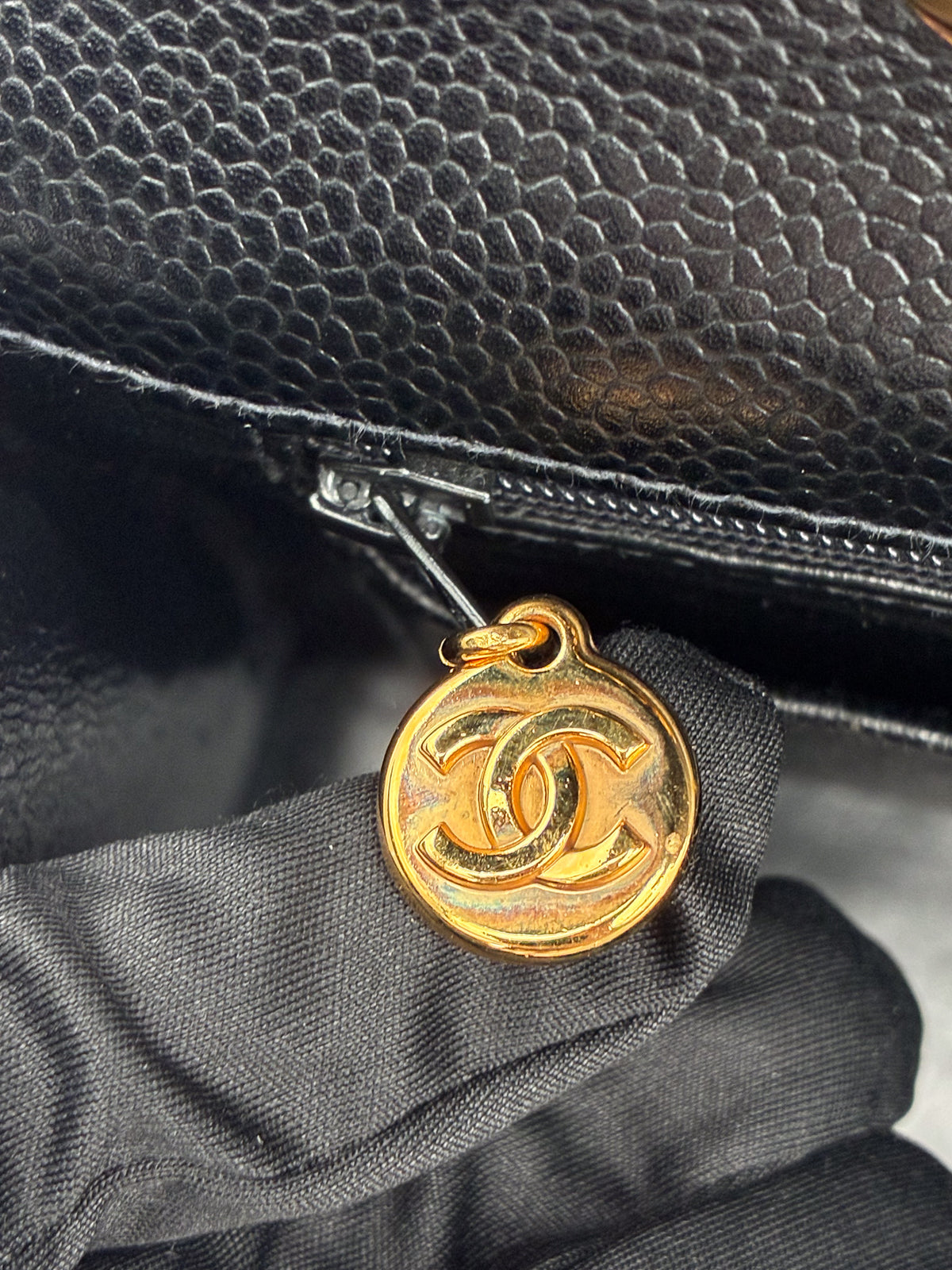 Chanel Jumbo Single Flap Caviar 24k GHW