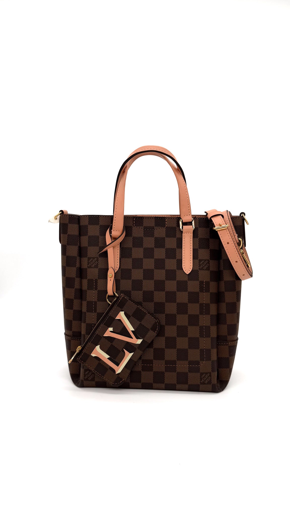 Louis Vuitton Damier Ebene Belmont PM Venus Pink