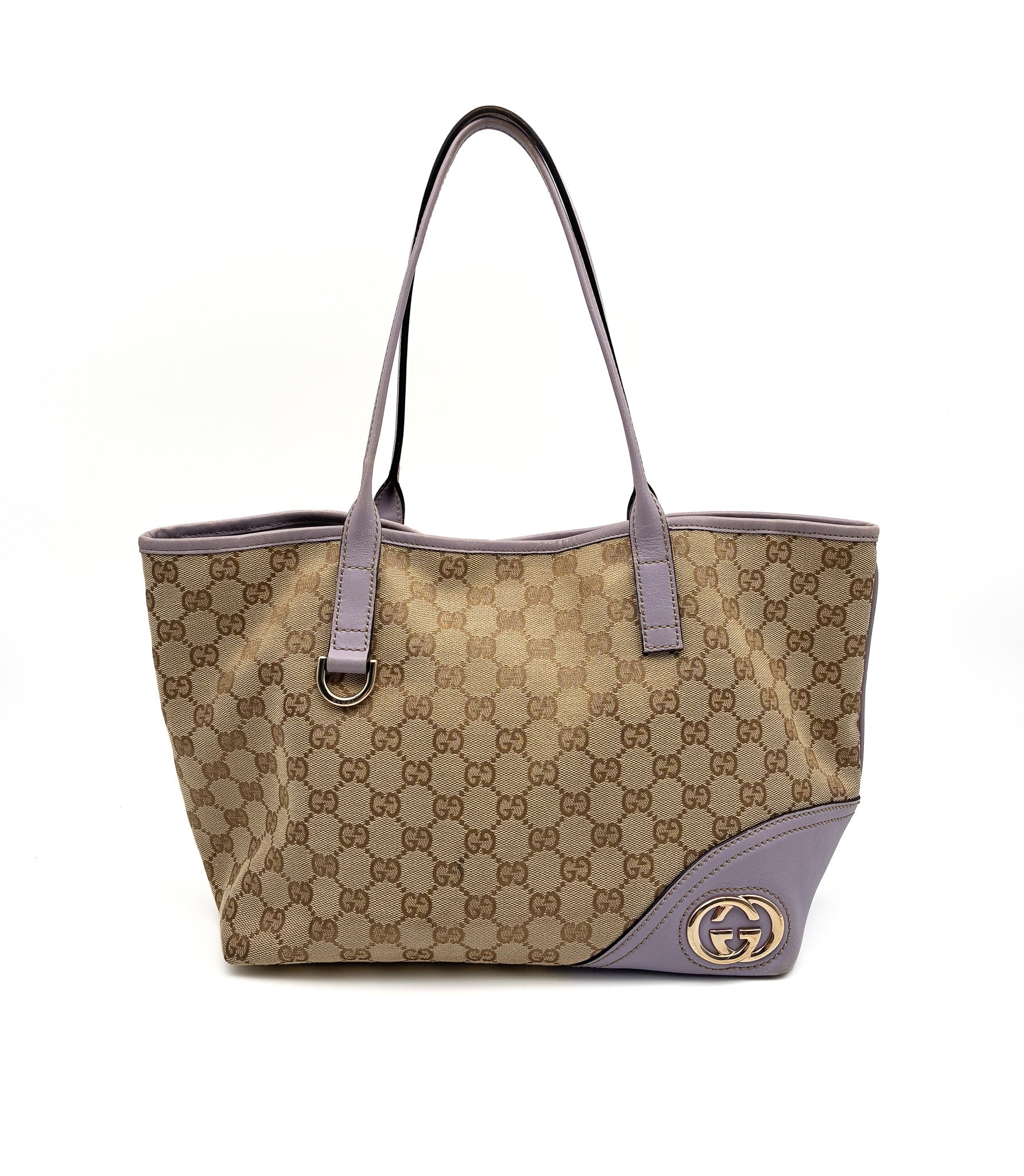 Gucci GG Canvas Small Britt Tote Handbag