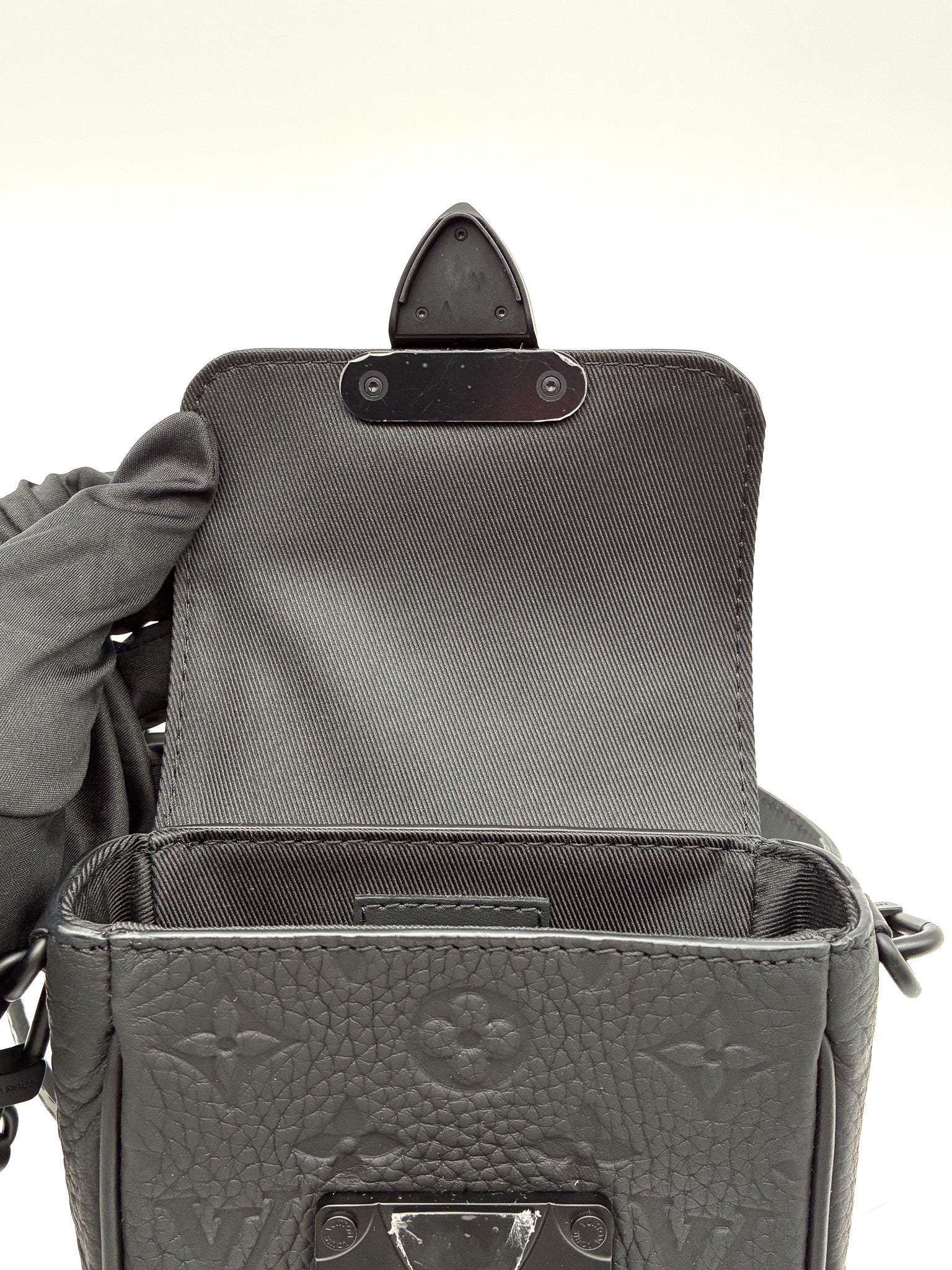 Louis Vuitton Black Pico S-Lock in Embossed Taurillon Monogram Leather