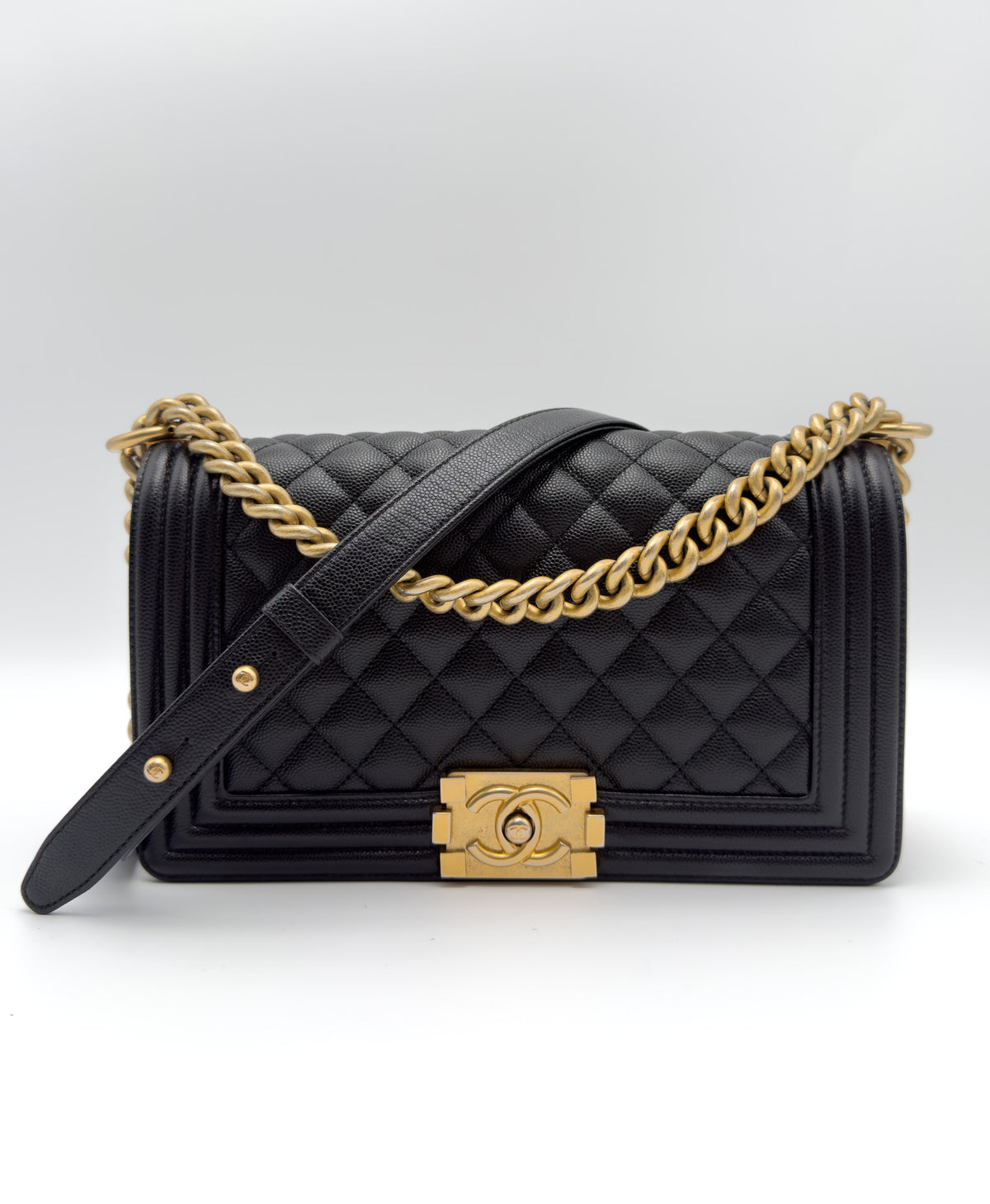 Chanel Medium Boy Flap Black Caviar Quilted