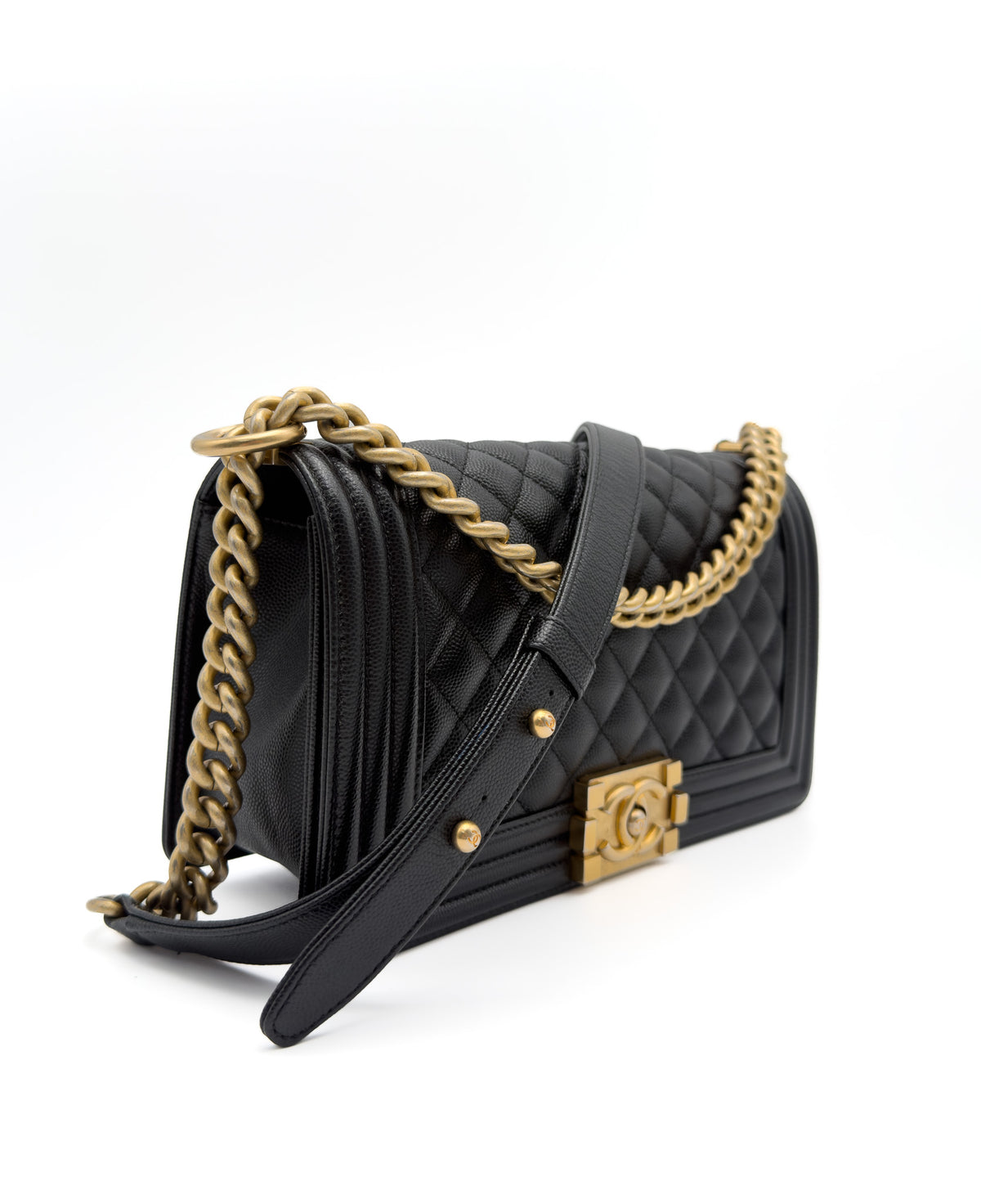 Chanel Medium Boy Flap Black Caviar Quilted