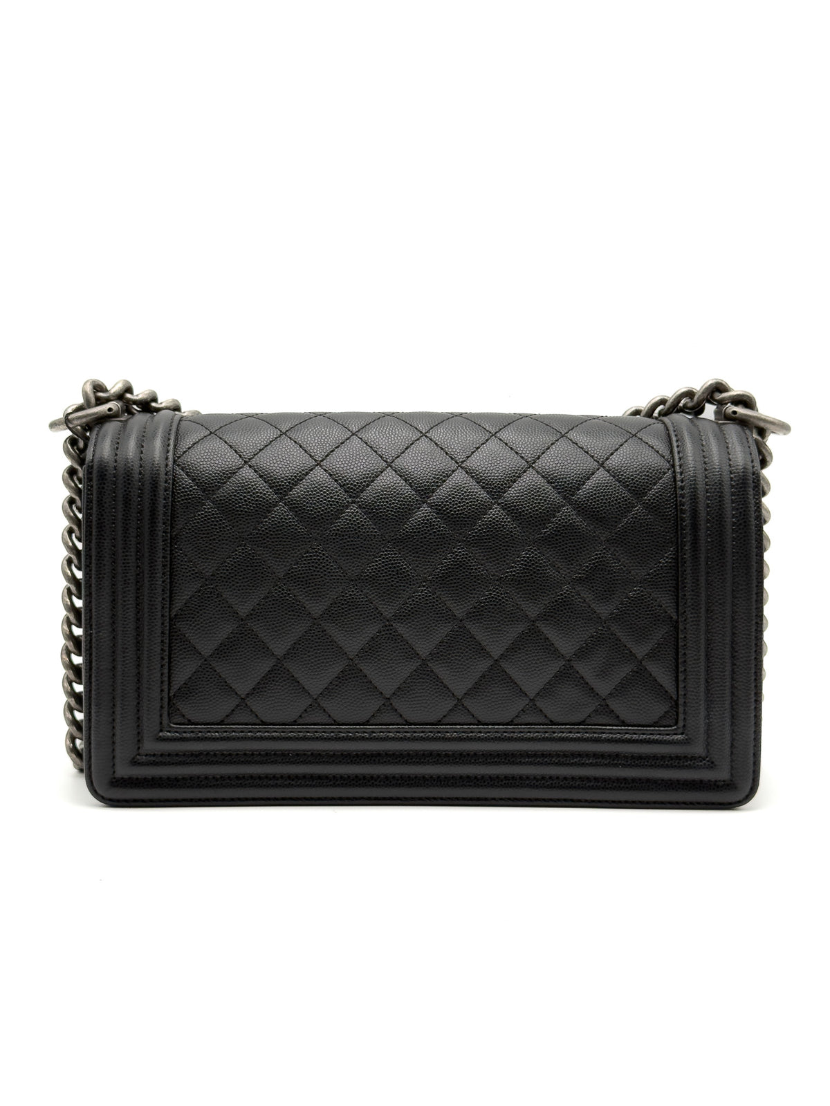 Chanel Caviar Quilted Medium Boy Flap Black Ruthenium