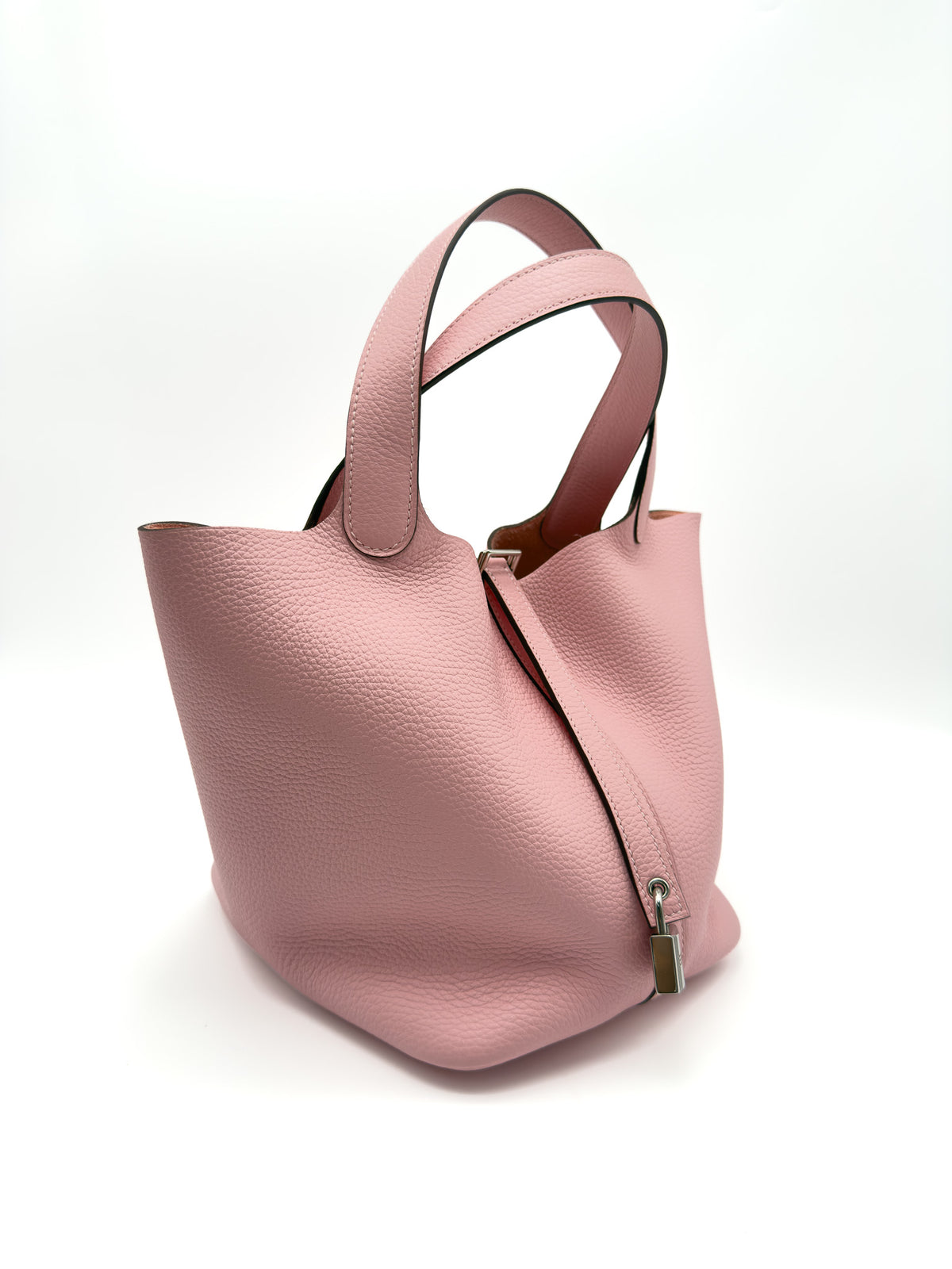 Hermes Clemence Picotin Lock 22 Rose Sakura SHW