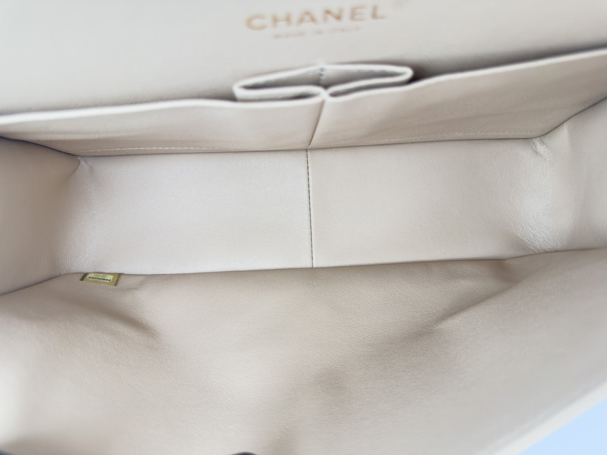 Chanel Beige Double Flap Caviar Leather GHW