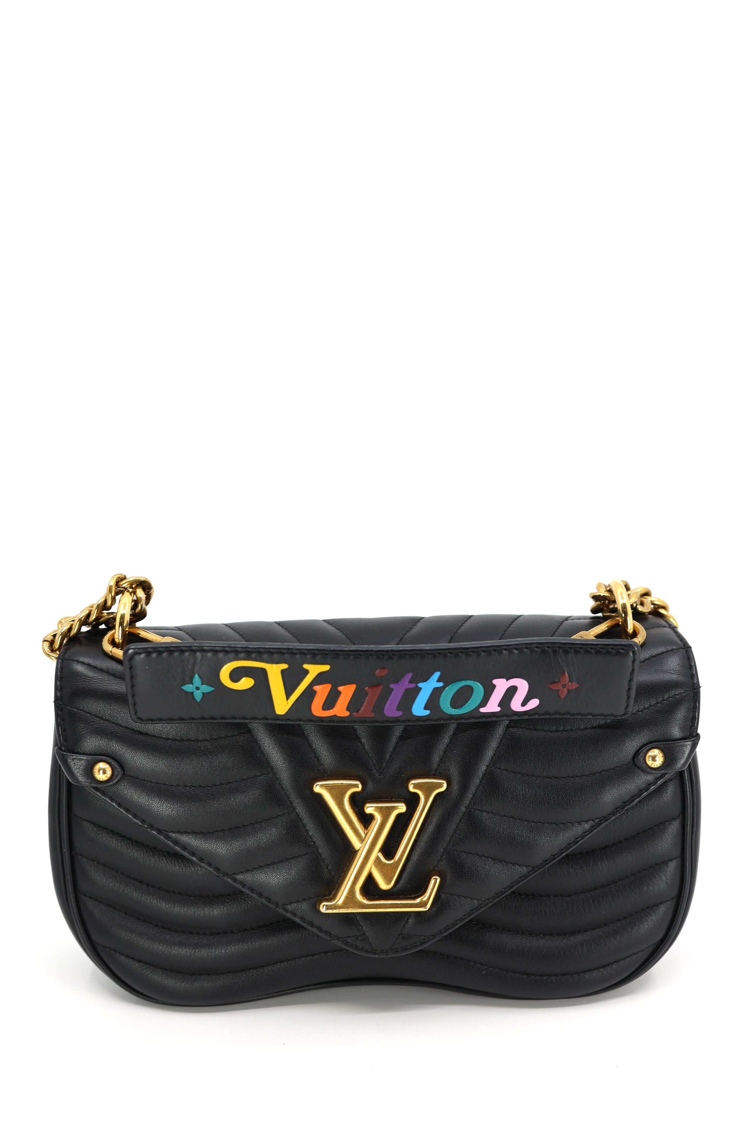 Louis Vuitton Calfskin New Wave Chain MM Black