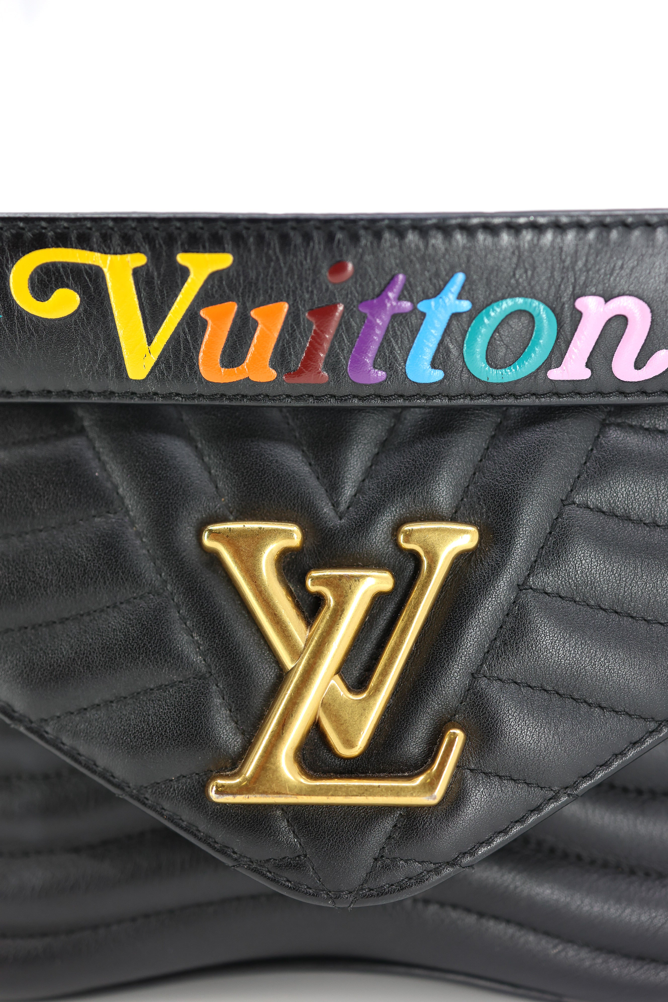 Louis Vuitton Calfskin New Wave Chain MM Black