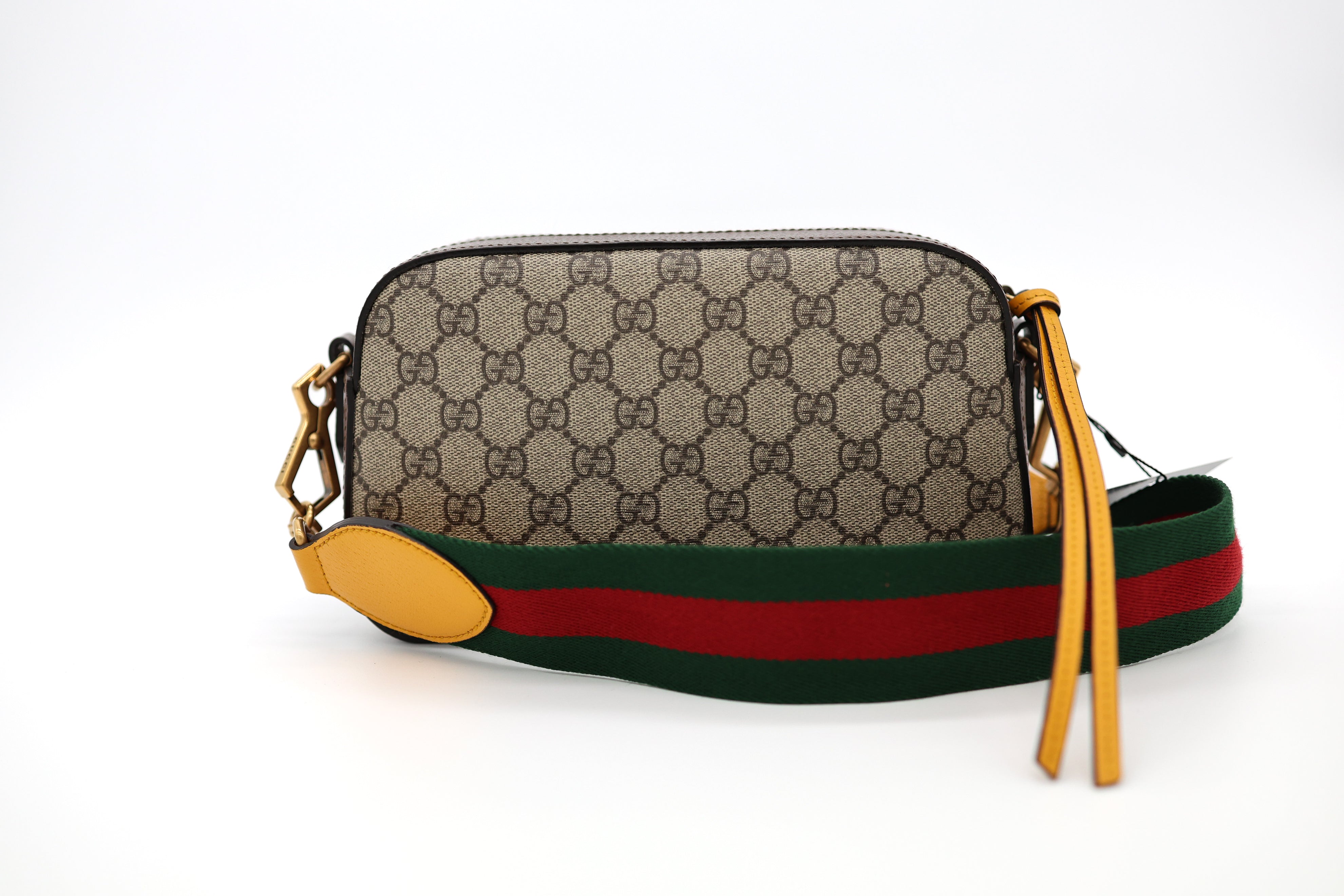 Gucci GG Supreme Monogram Web Neo Vintage Shoulder Camera Bag