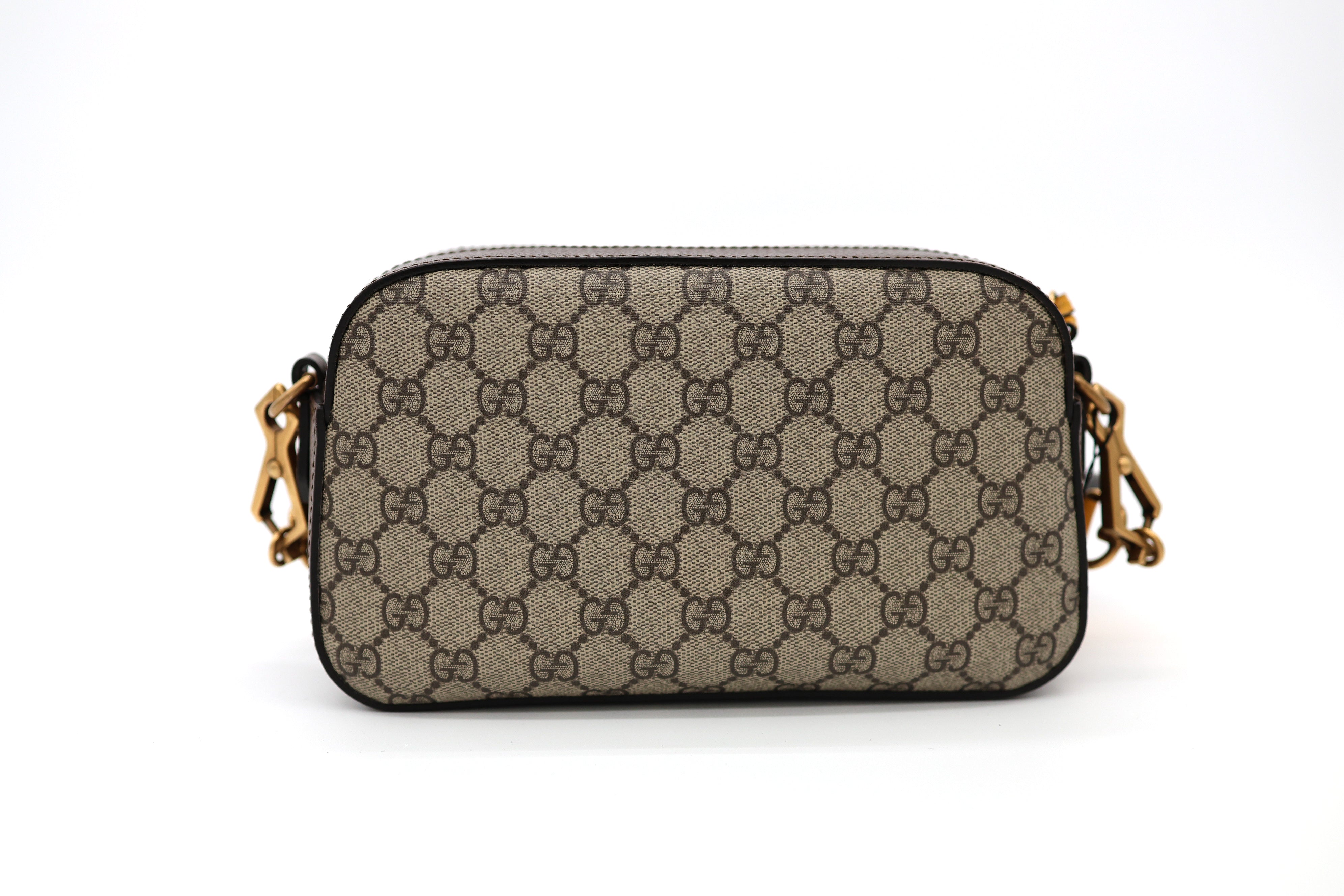 Gucci GG Supreme Monogram Web Neo Vintage Shoulder Camera Bag