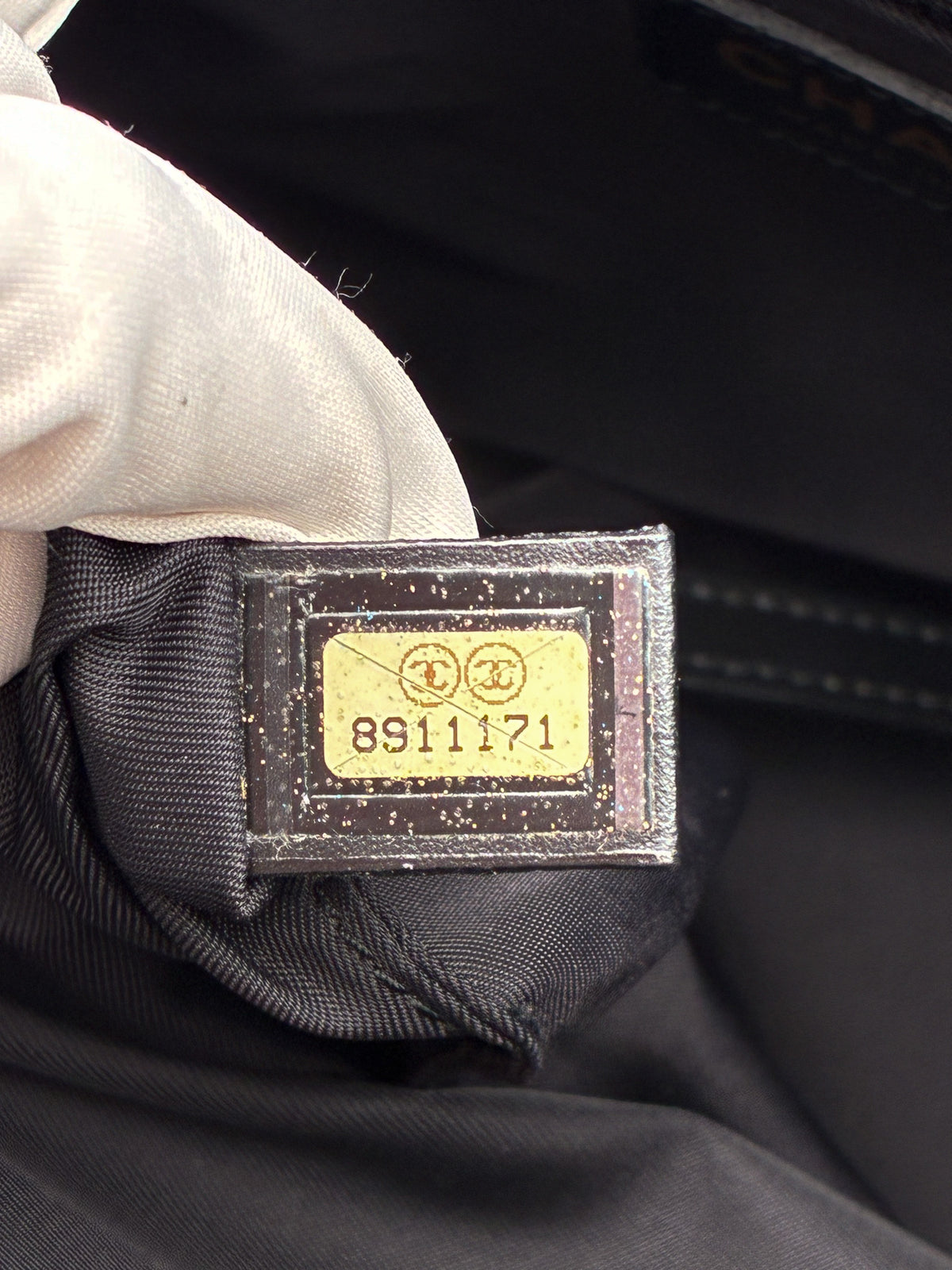 Chanel Vintage Travel Line Tote Bag Black Nylon