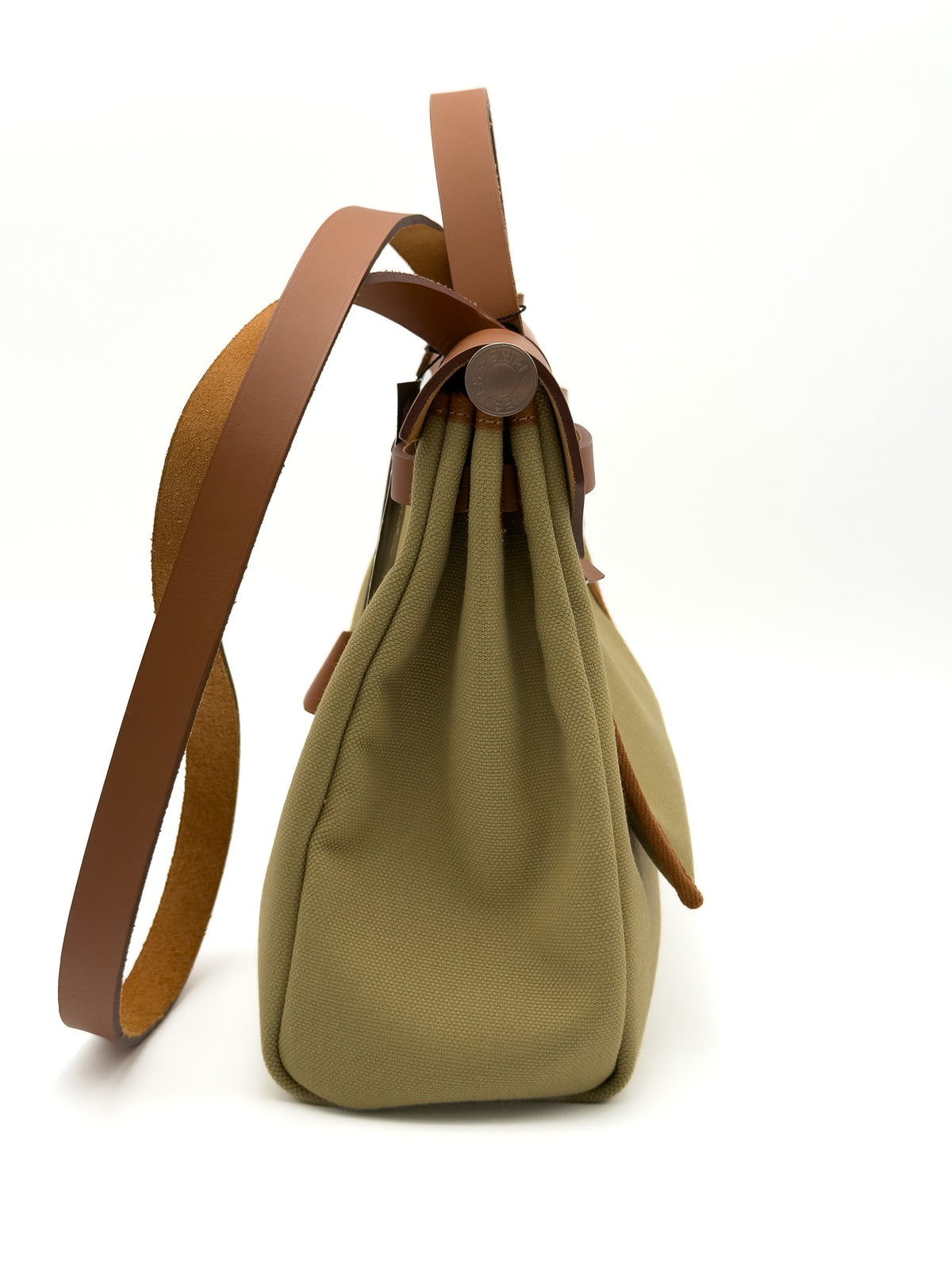 Hermes Herbag Zip Military Toile Vache Hunter