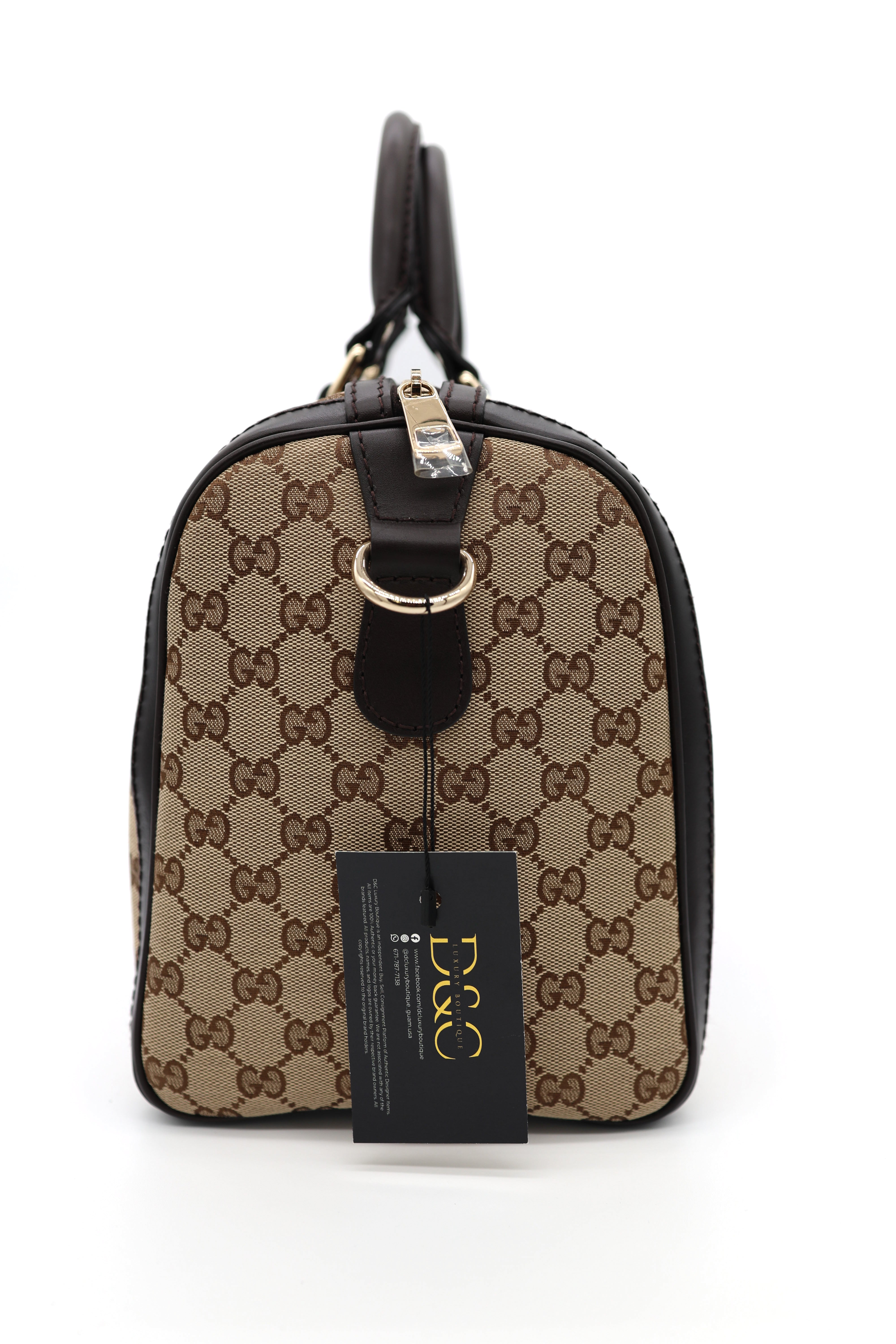 Gucci Boston Web Vintage Tote Canvas Medium