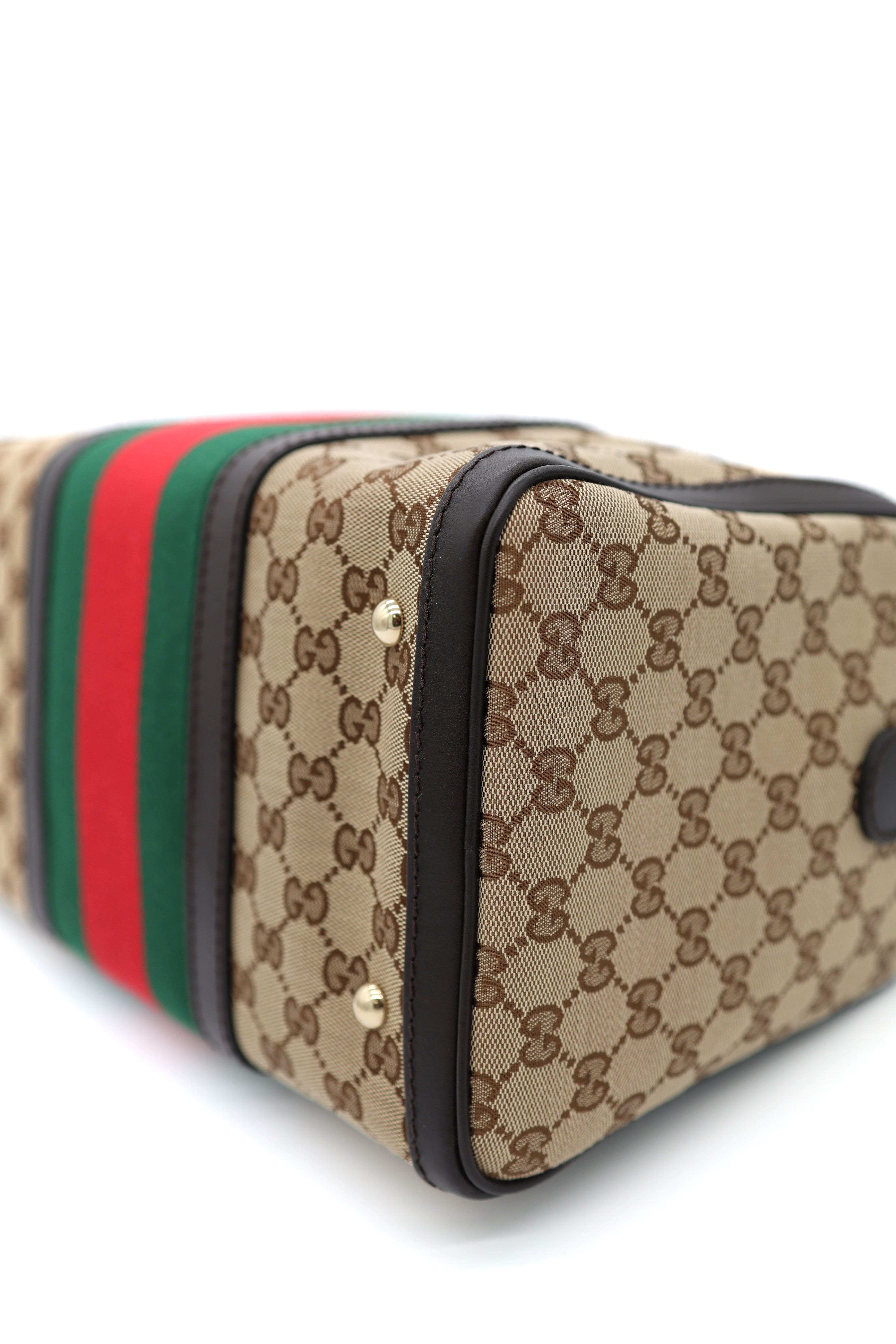 Gucci Boston Web Vintage Tote Canvas Medium