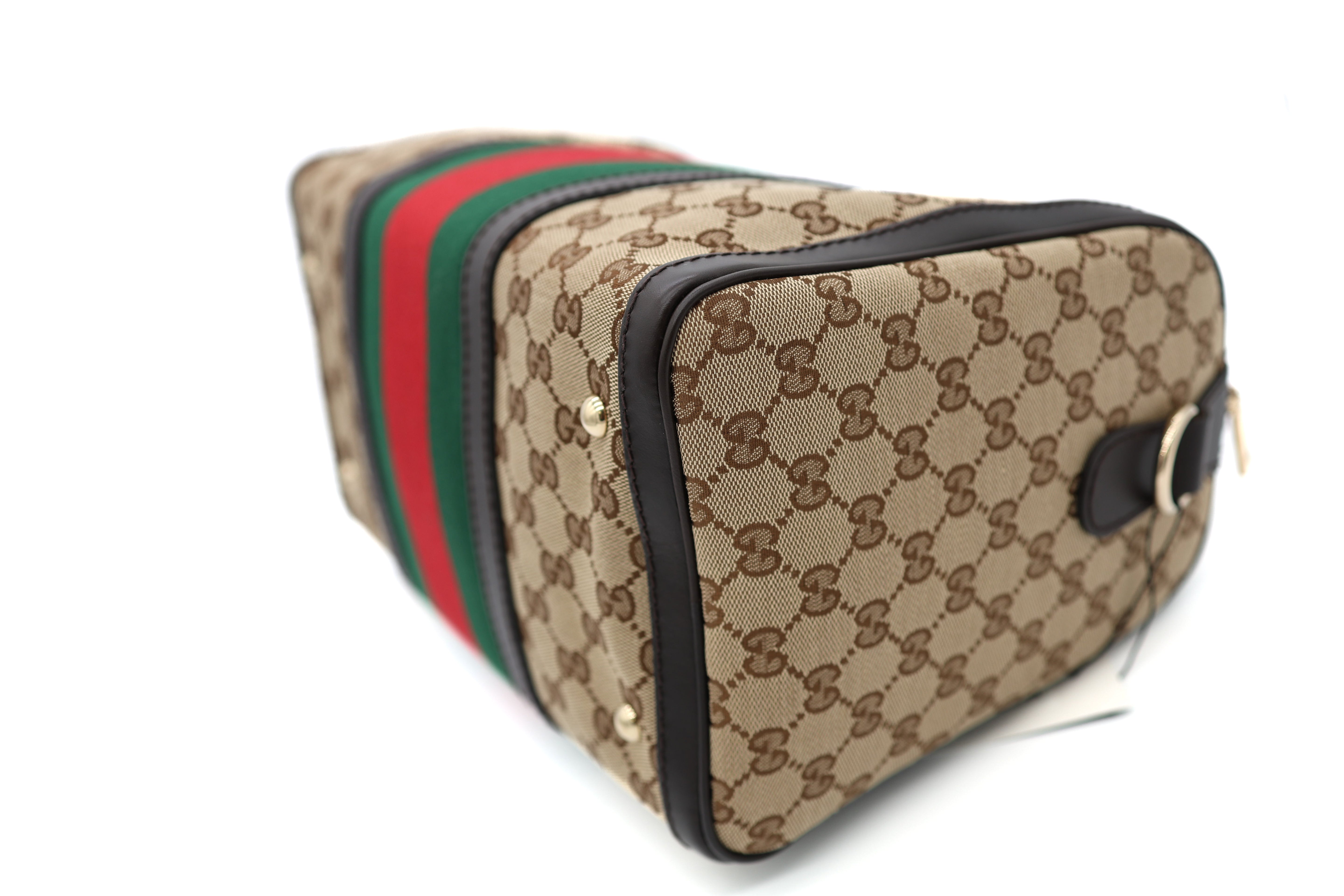 Gucci Boston Web Vintage Tote Canvas Medium