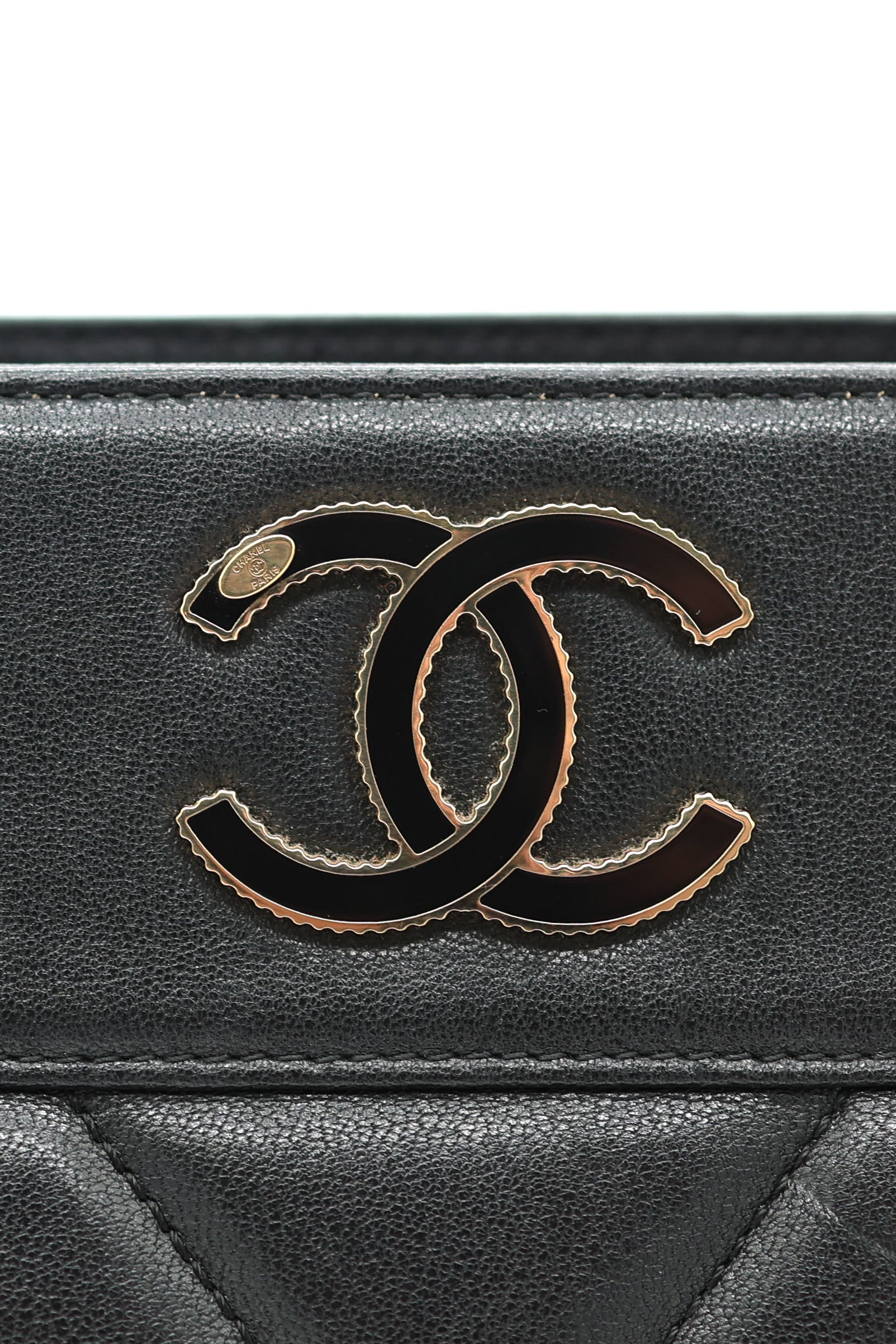 Chanel Chevron Quilted Mademoiselle Vintage Shopping Tote