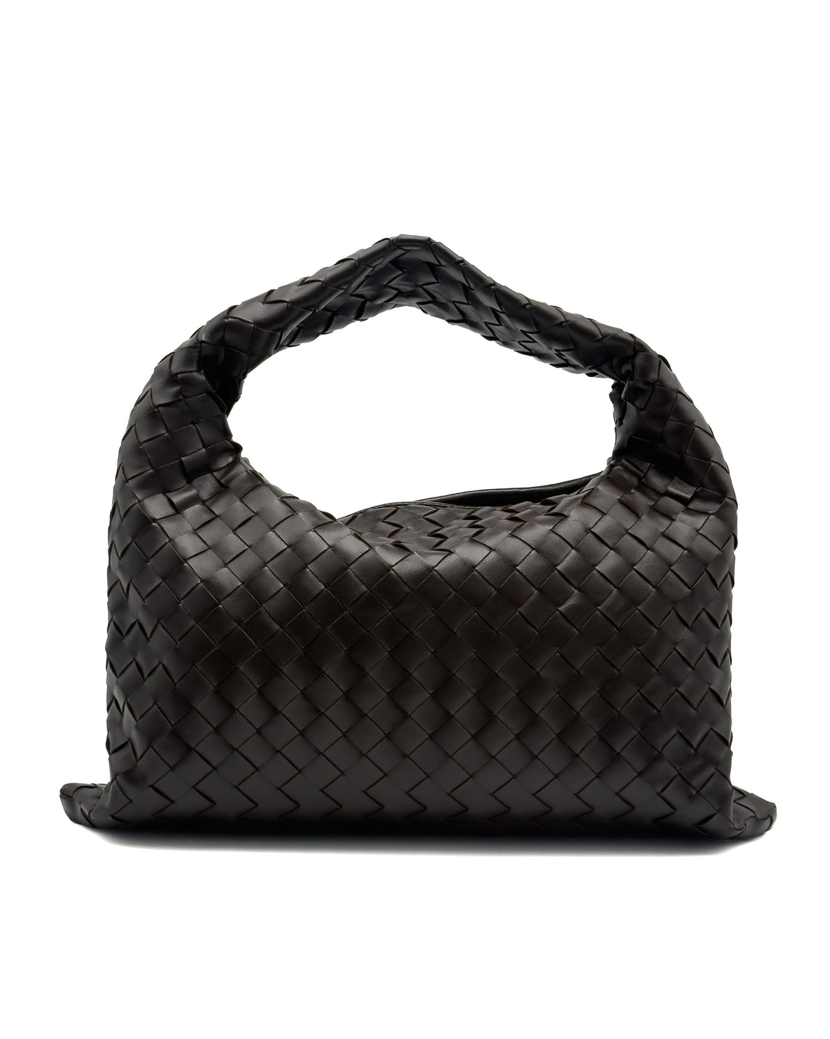 Bottega Veneta Small Hop Intrecciato Leather Shoulder Bag Fondant