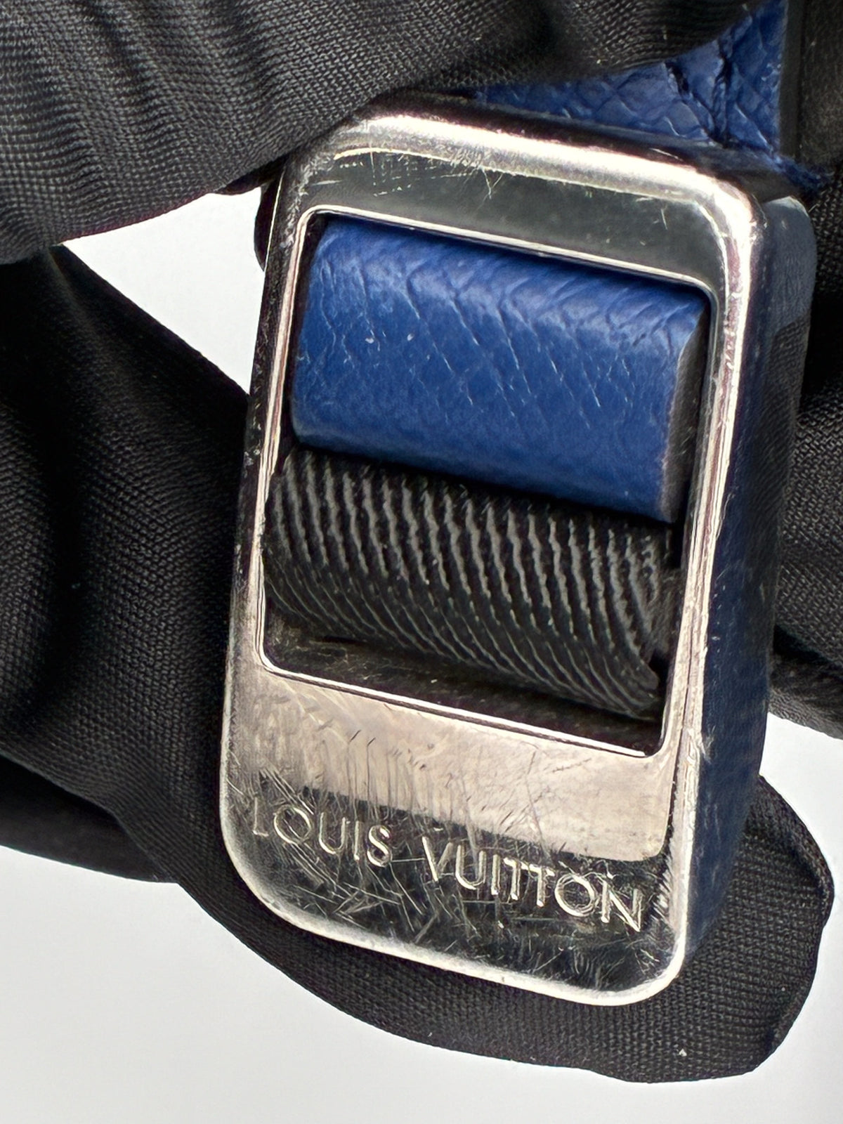 LV Discovery Monogram Blue Backpack Taiga