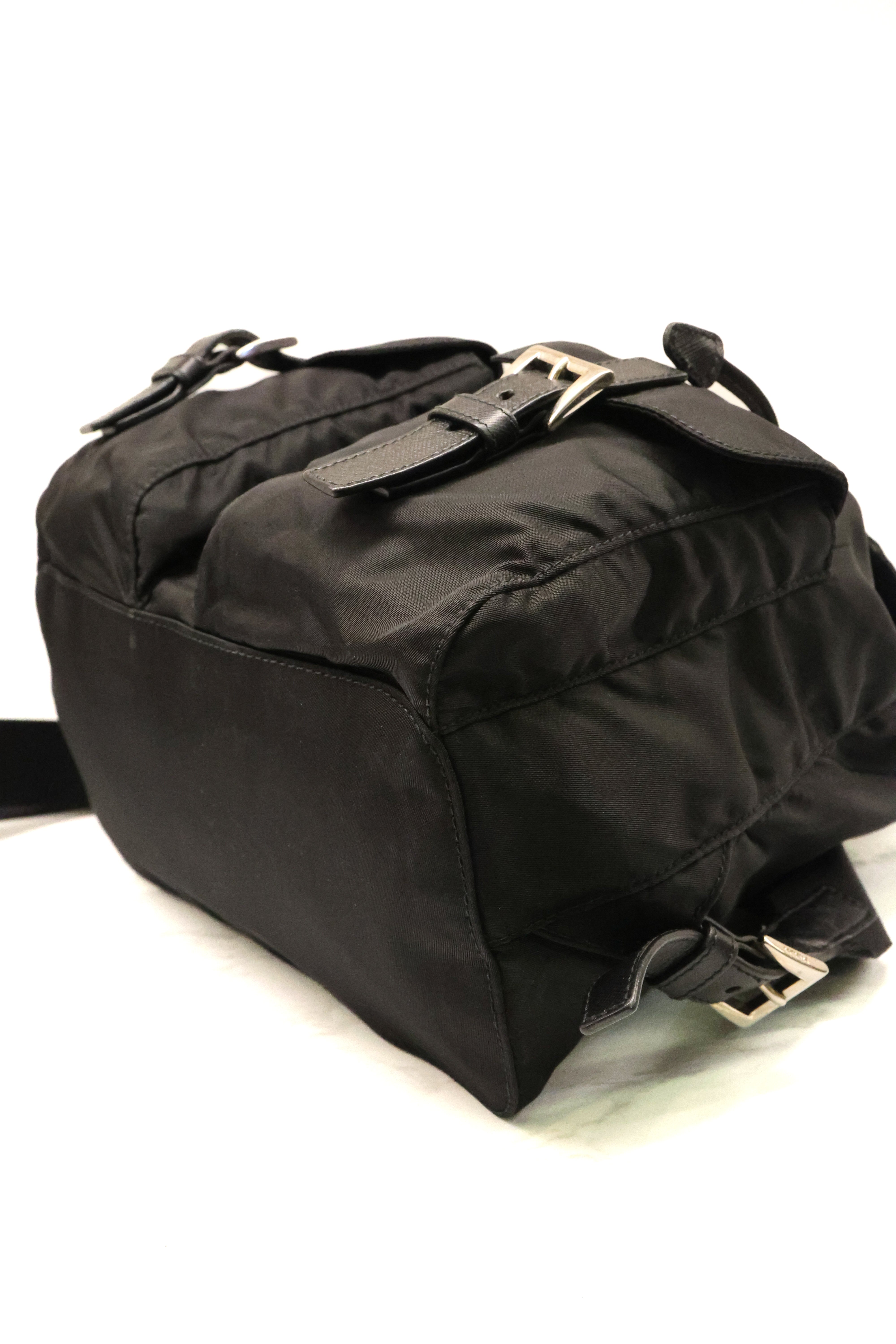 Prada Tessuto Nylon Vela Small Backpack Black